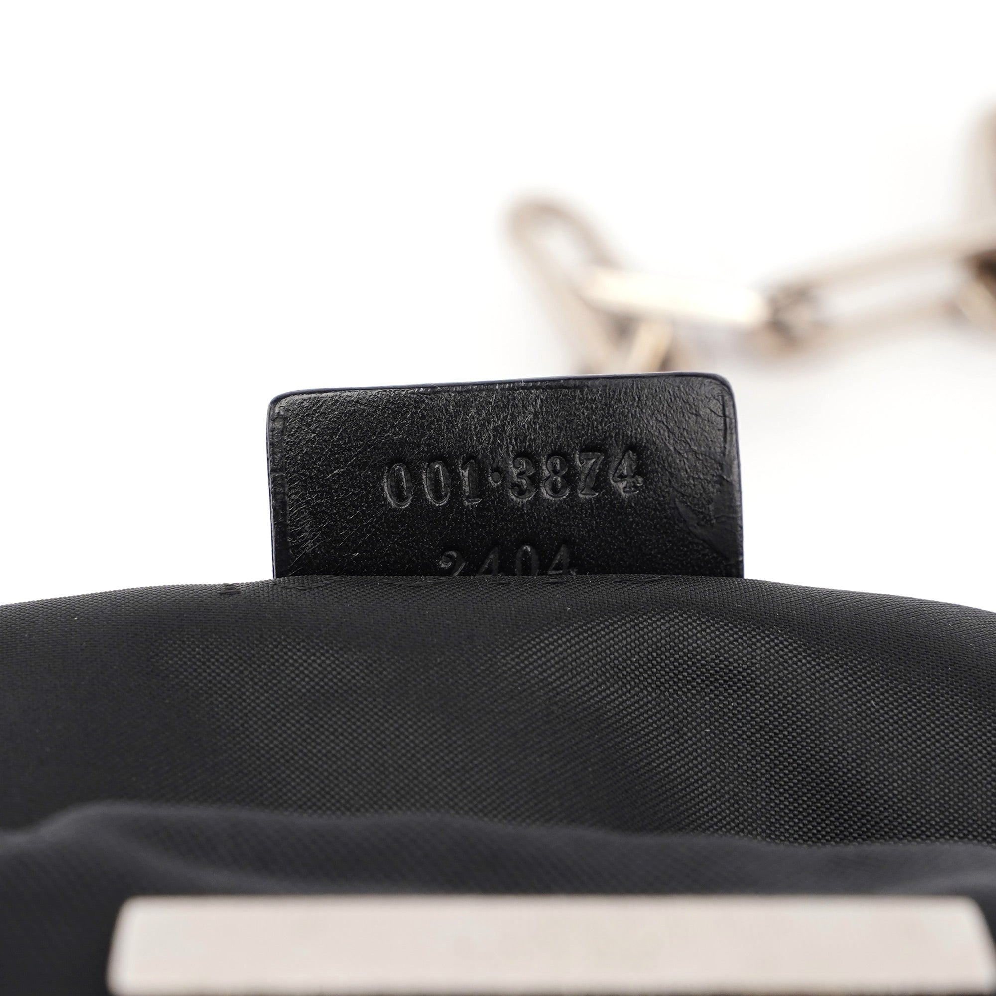 Black Canvas Chain Shoulder Bag