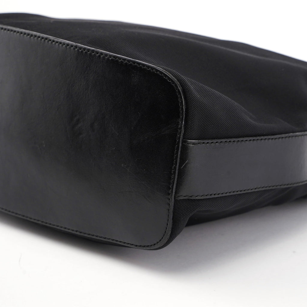 Black Canvas Chain Shoulder Bag