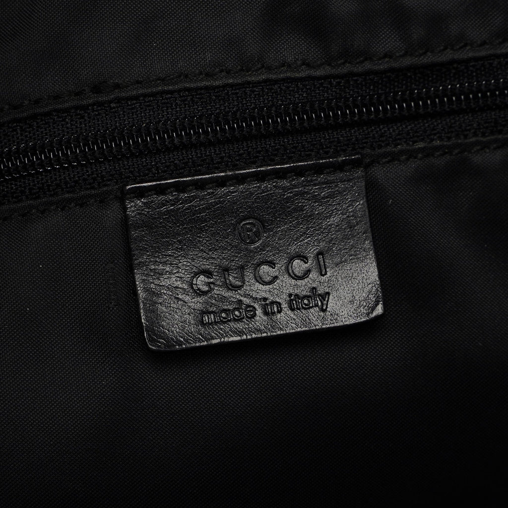 Black Canvas Chain Shoulder Bag