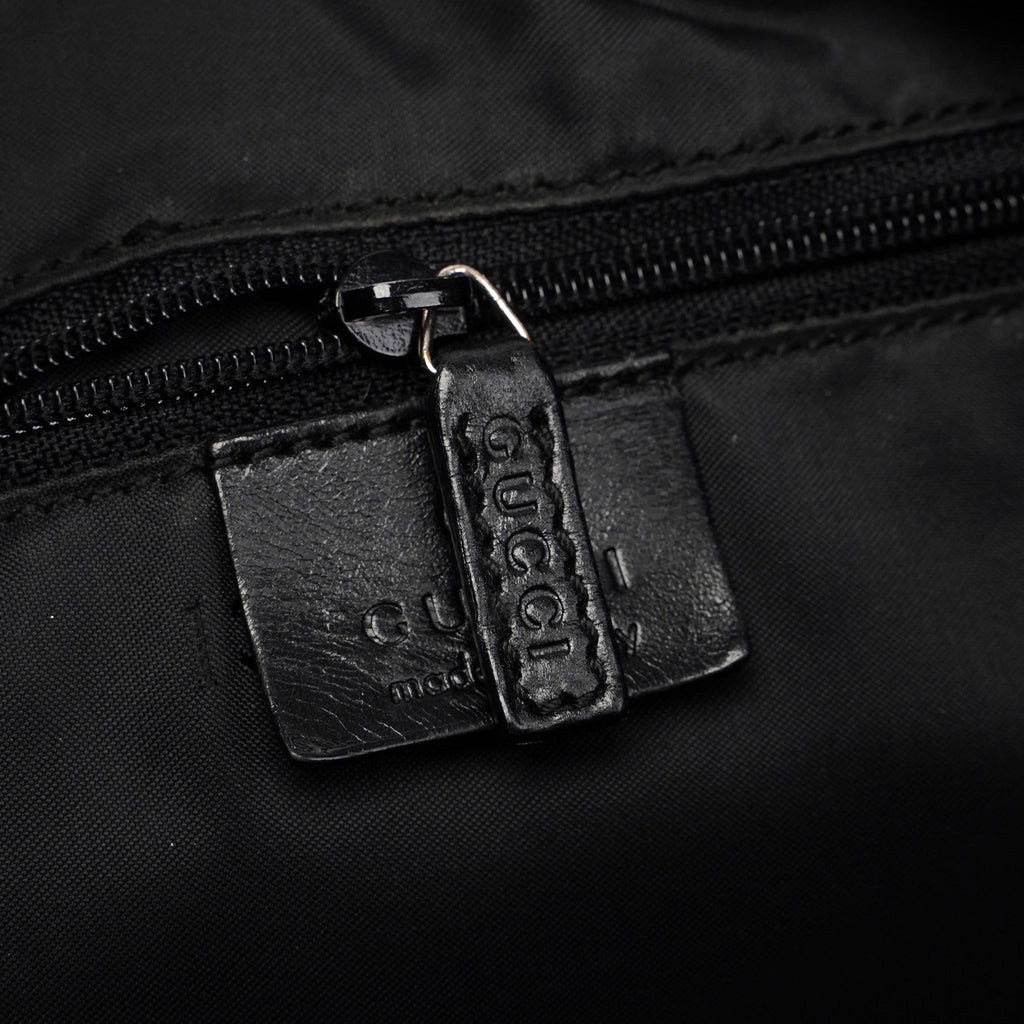 Black Canvas Chain Shoulder Bag