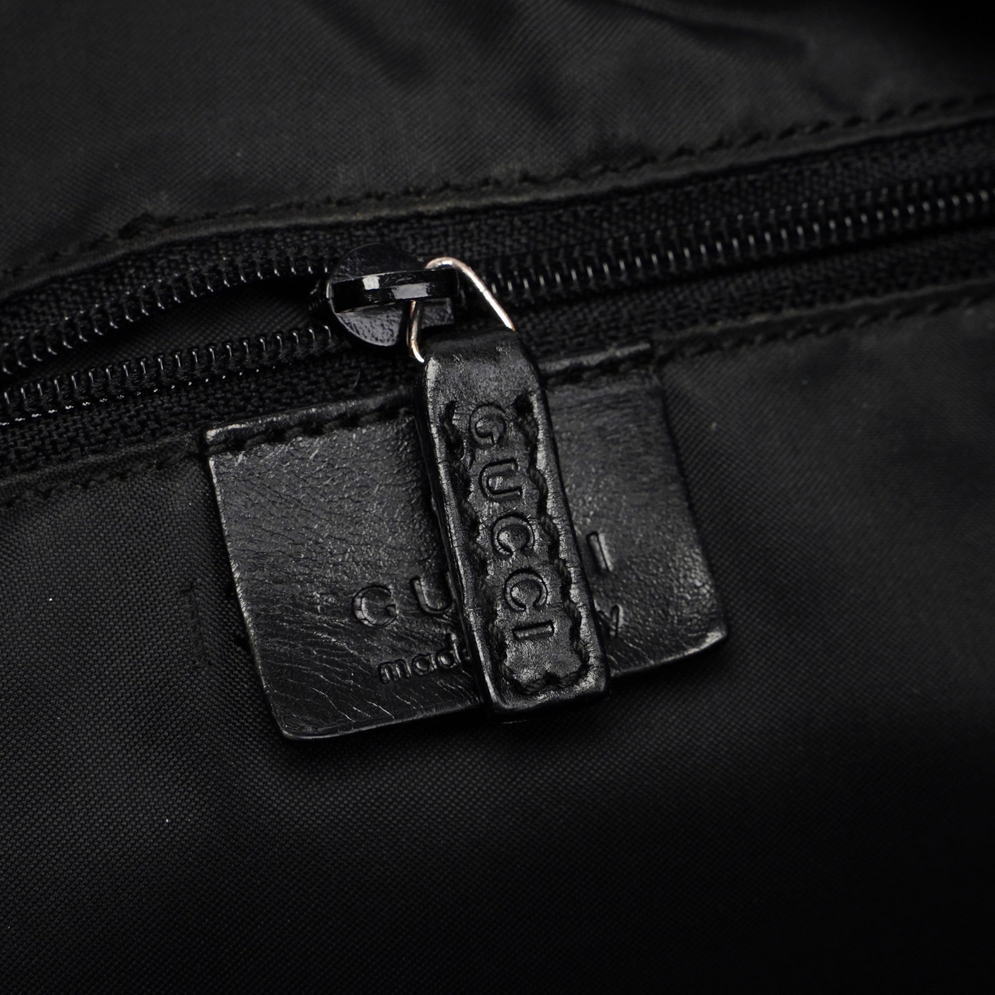 Black Canvas Chain Shoulder Bag