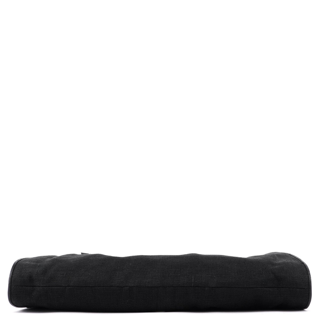 Black Canvas Dual Handle Shoulder Bag