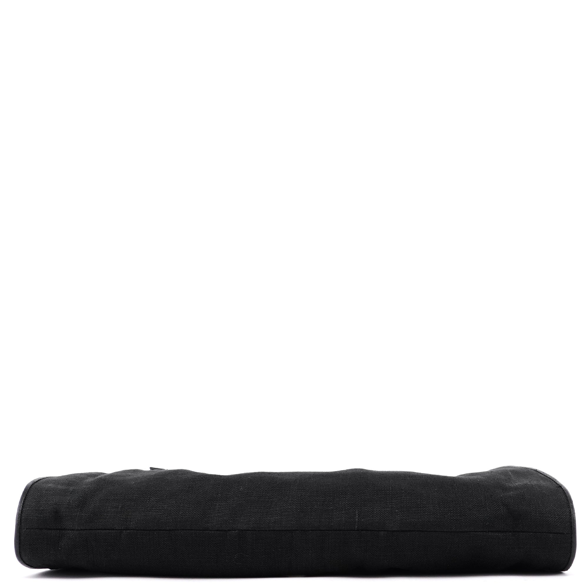 Black Canvas Dual Handle Shoulder Bag