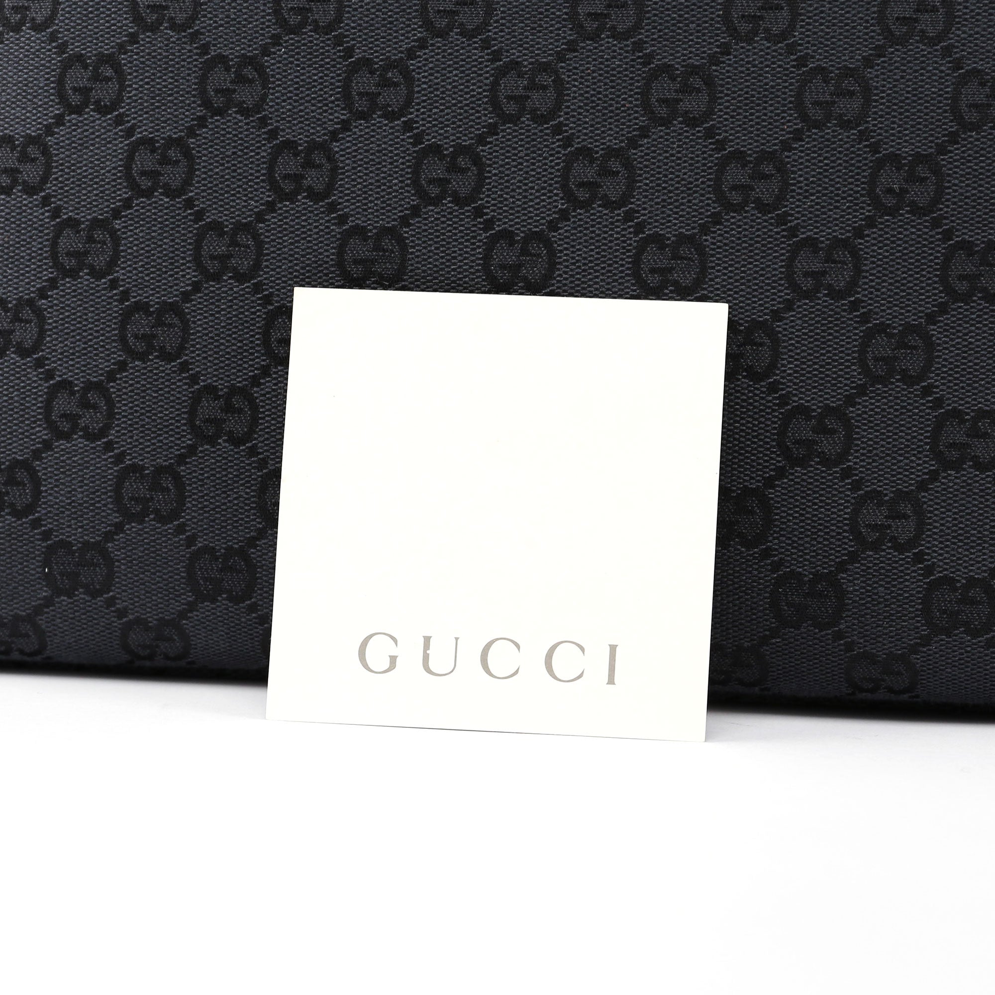 Black Canvas GG Bamboo Tote
