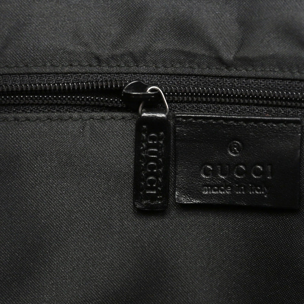 Black Canvas GG Bamboo Tote