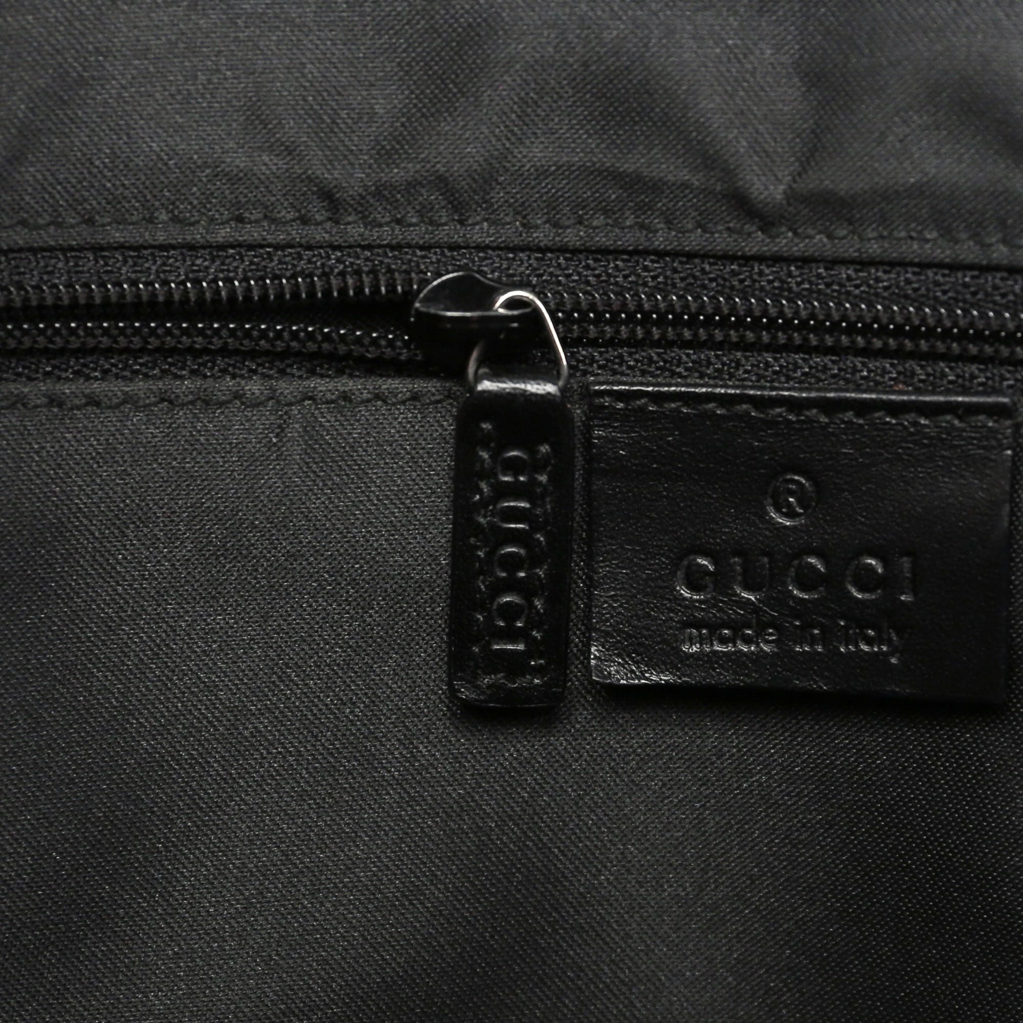Black Canvas GG Bamboo Tote