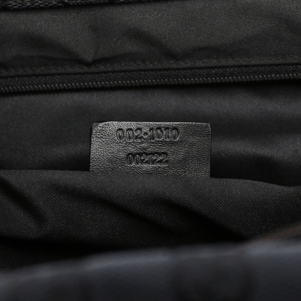 Black Canvas GG Bamboo Tote