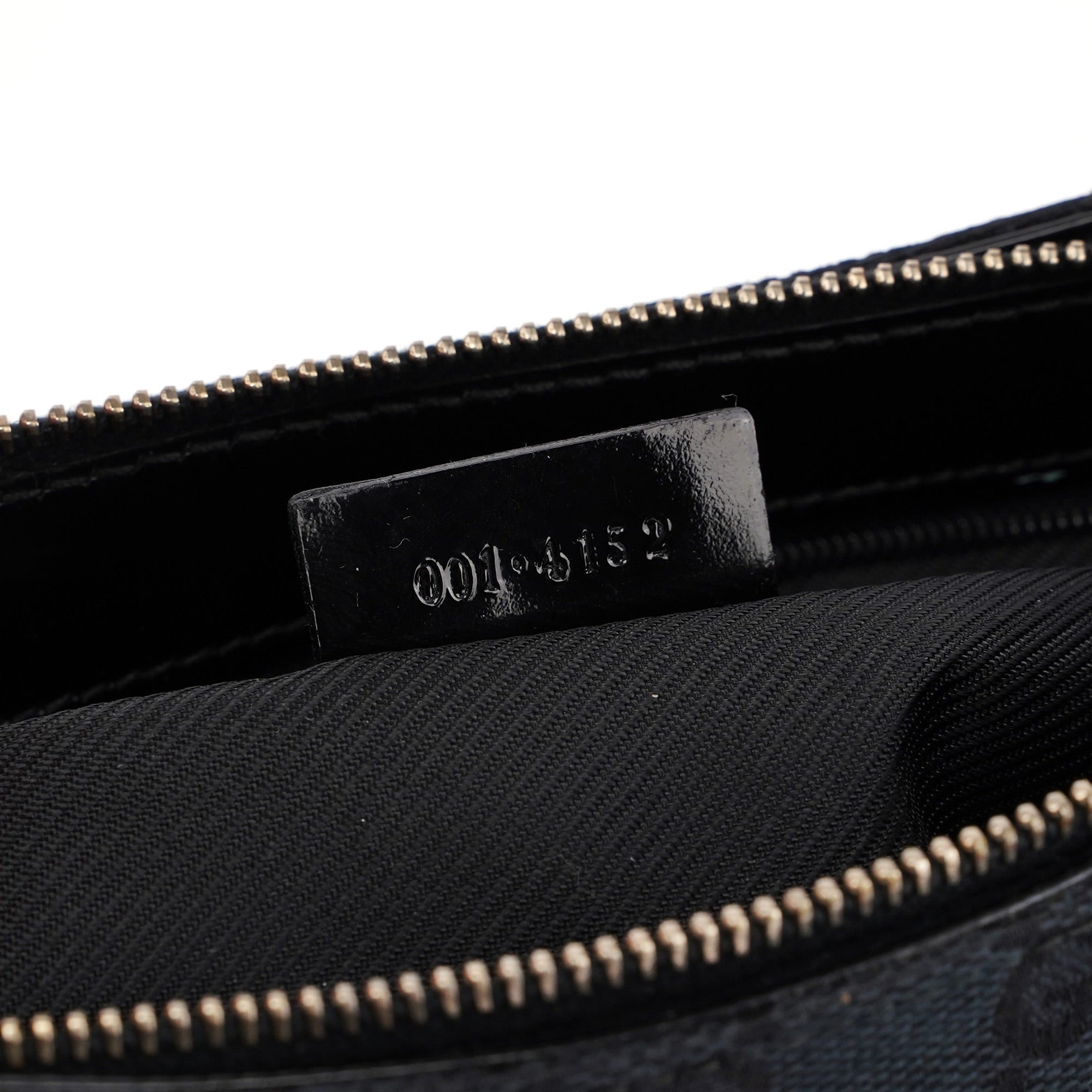 Black Canvas GG Patent Leather Shoulder Bag