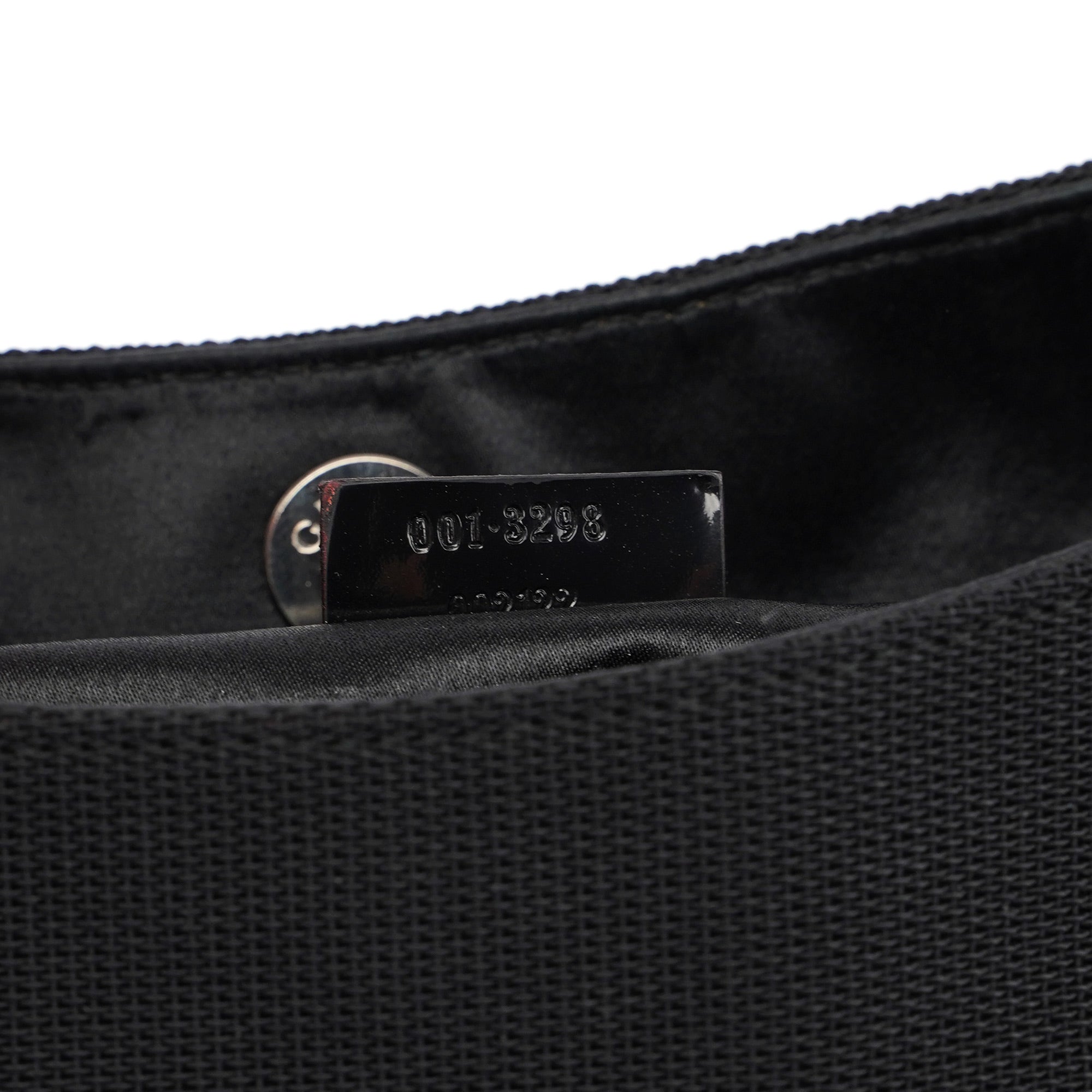 Black Canvas Hobo Shoulder Bag