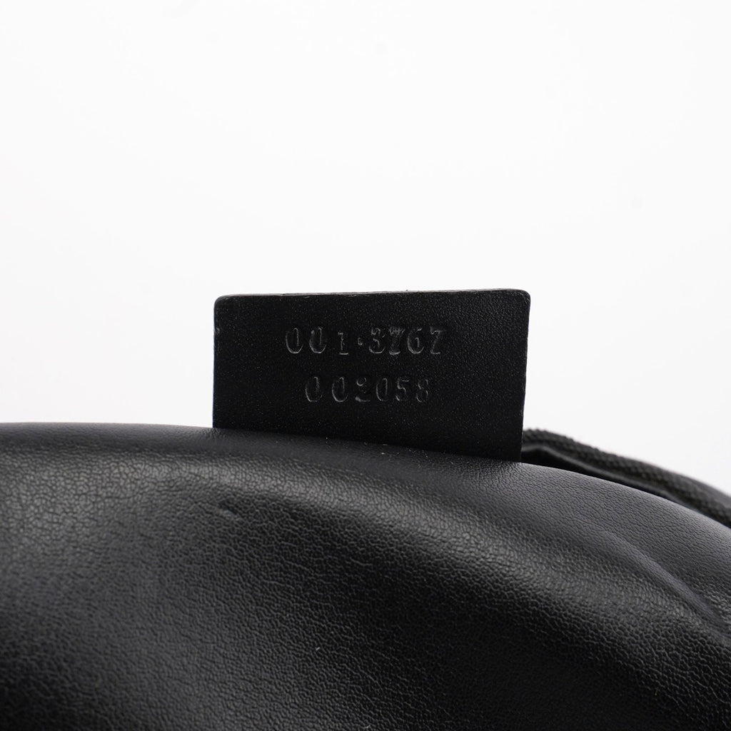 Black Canvas Hobo Shoulder Bag