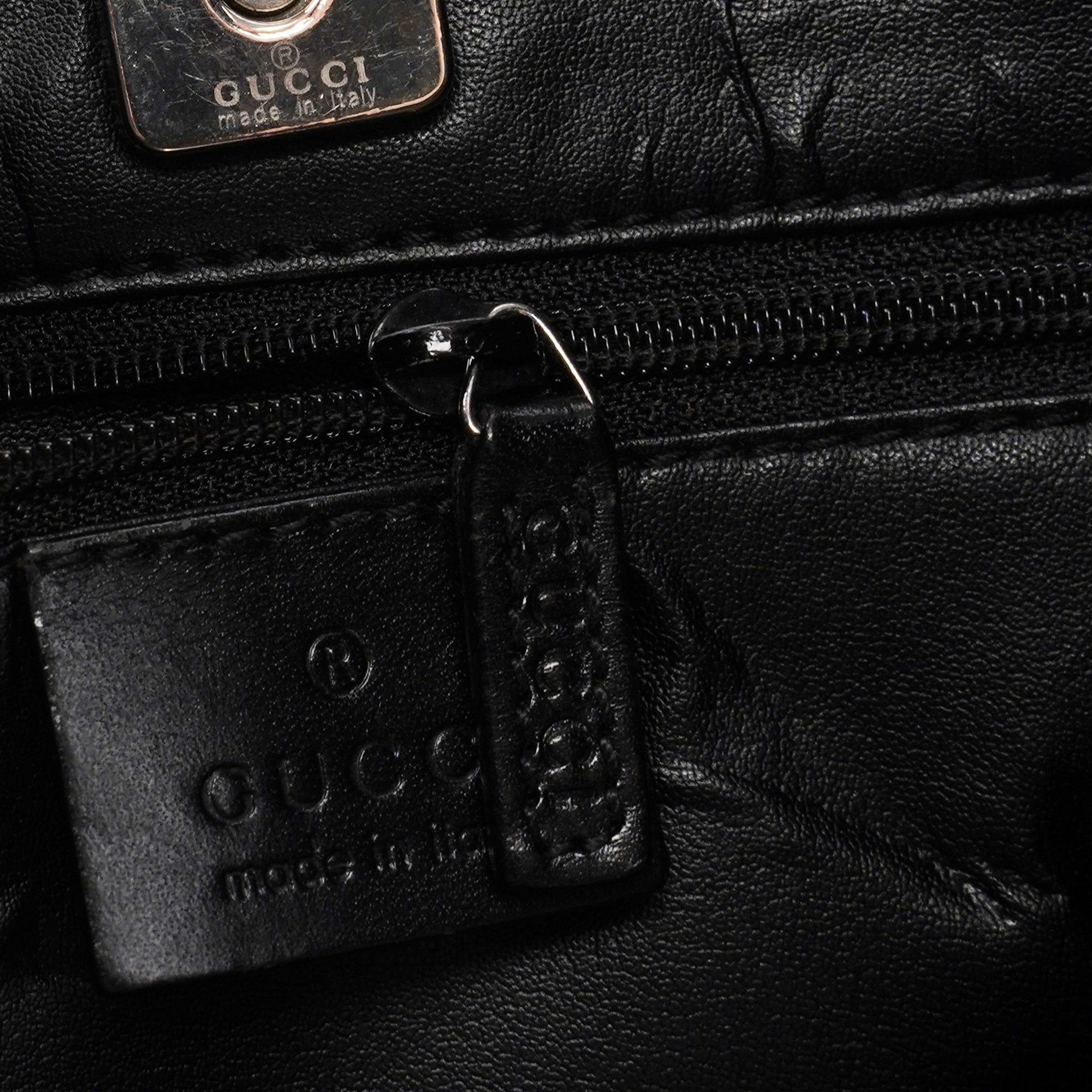 Black Canvas Hobo Shoulder Bag