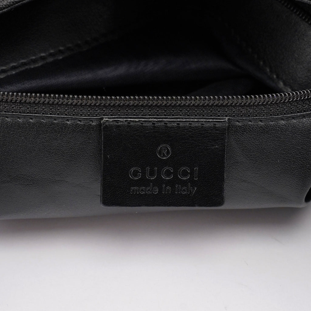 Black Canvas Hobo Shoulder Bag