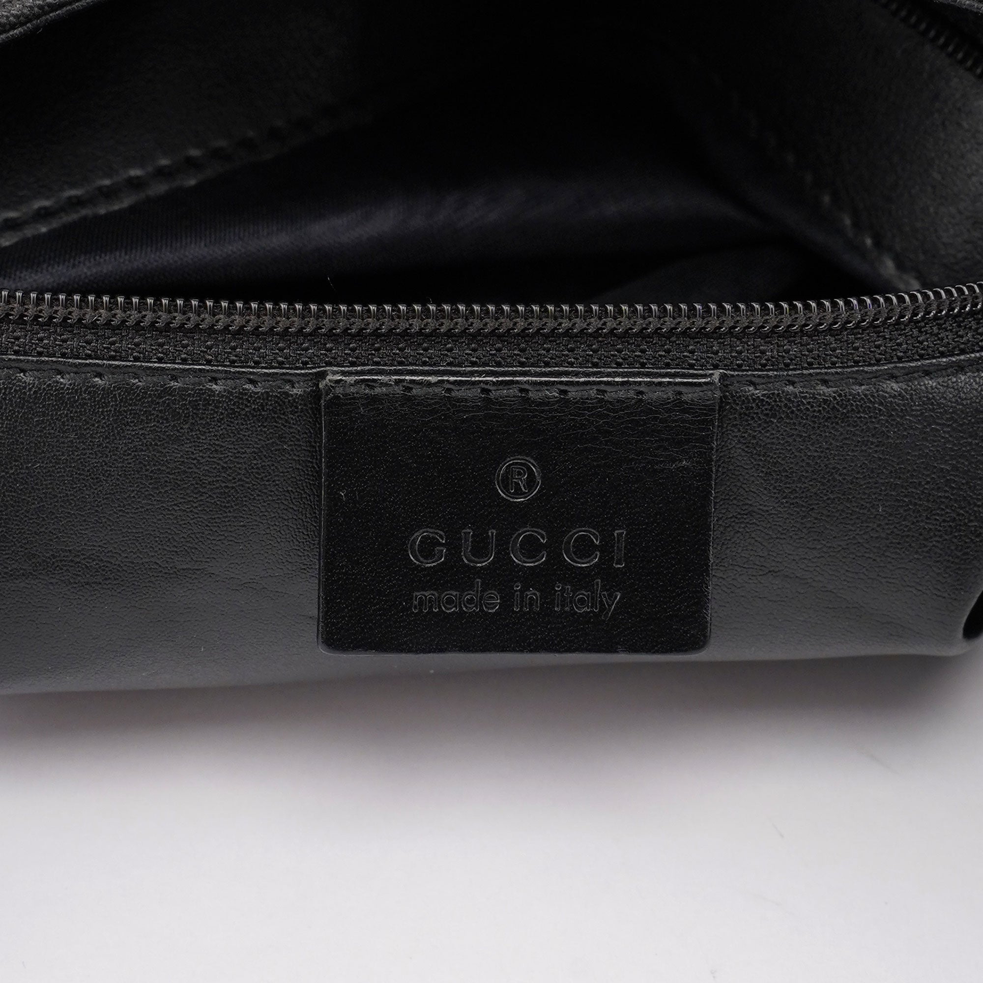 Black Canvas Hobo Shoulder Bag