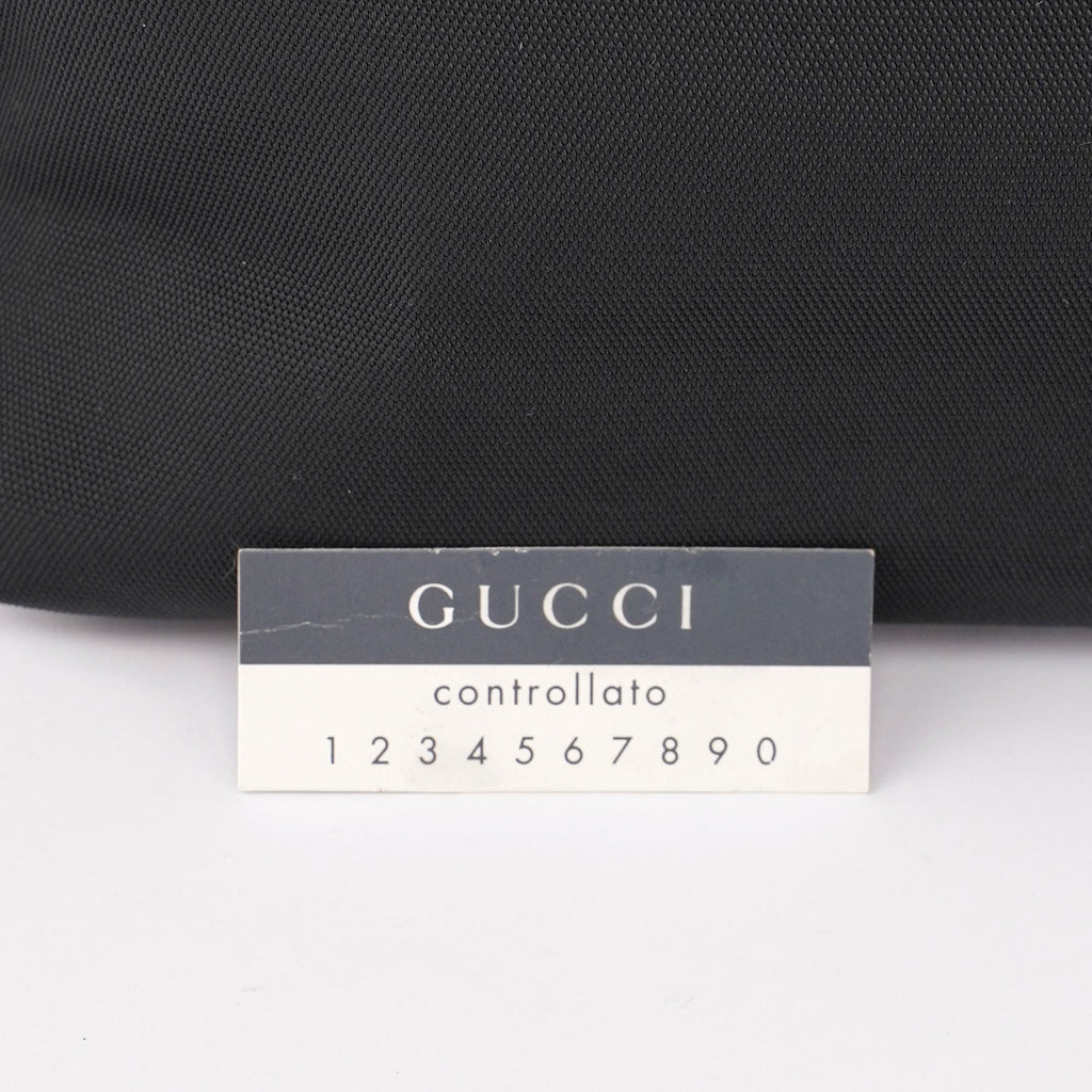 Black Canvas Hobo Shoulder Bag