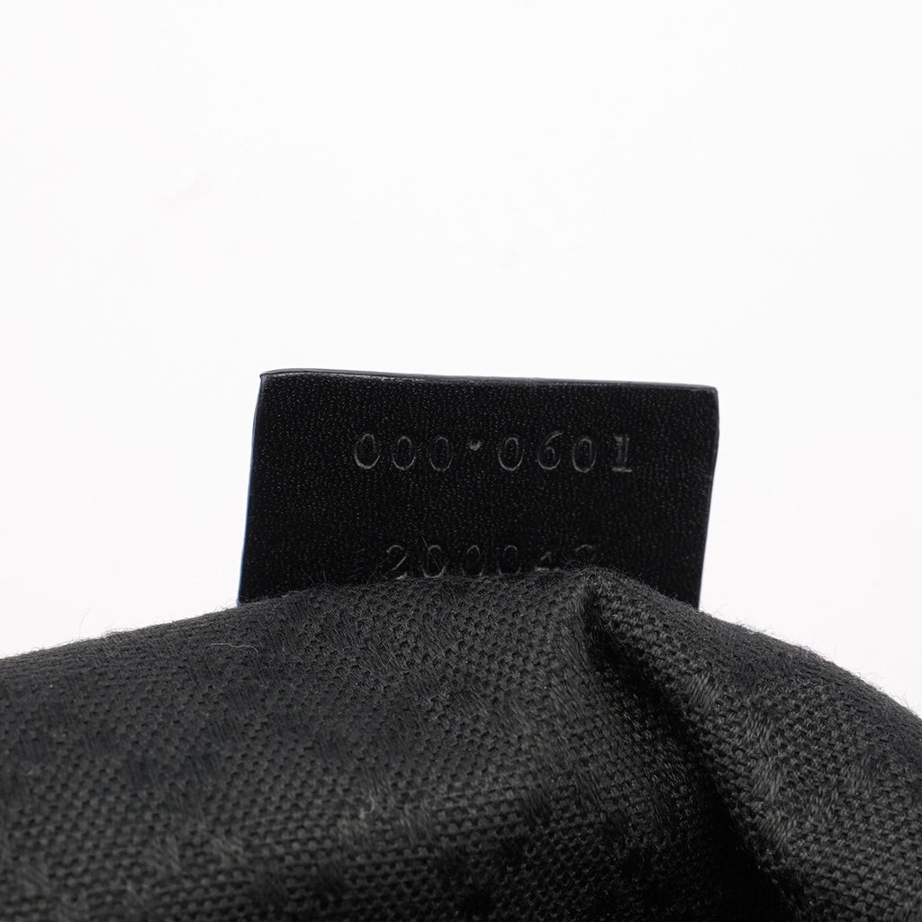 Black Canvas Hobo Shoulder Bag