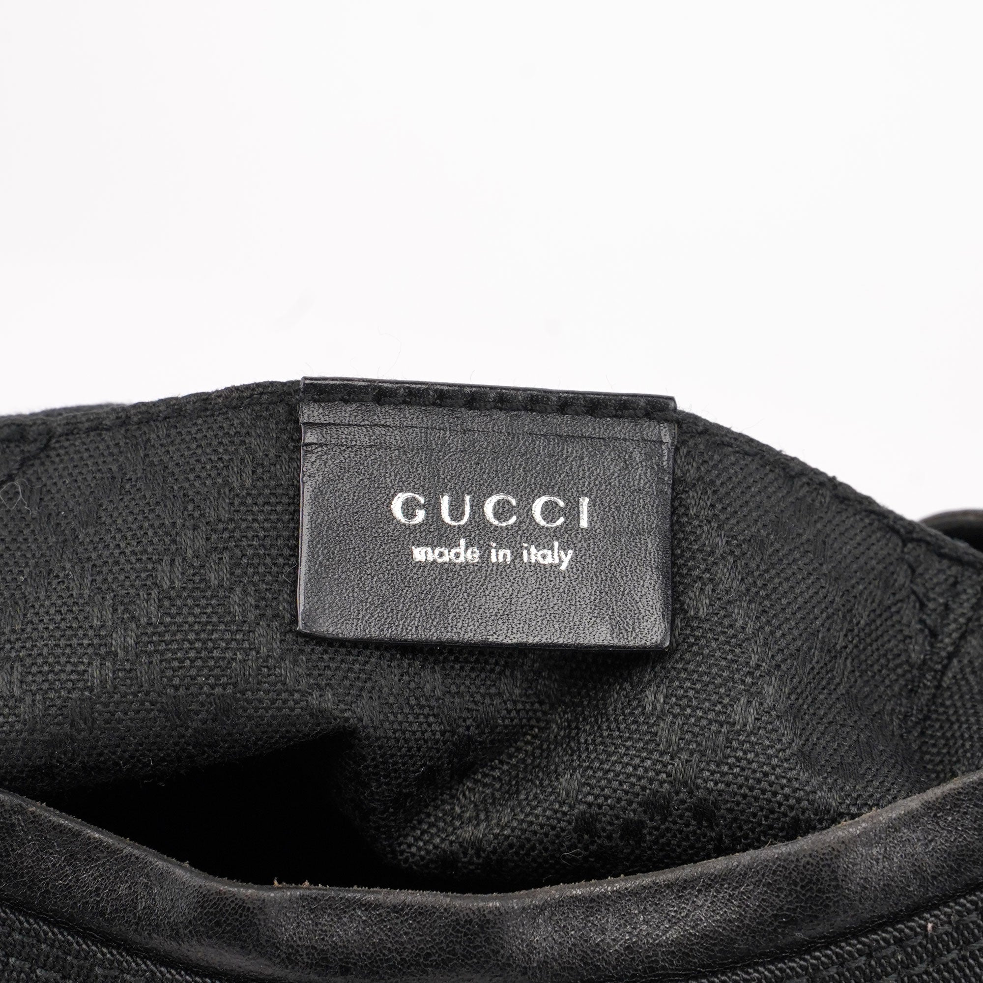Black Canvas Hobo Shoulder Bag