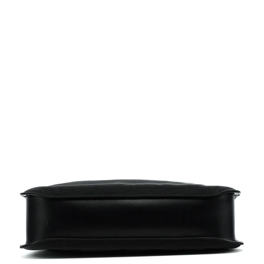 Black Canvas Hobo Shoulder Bag