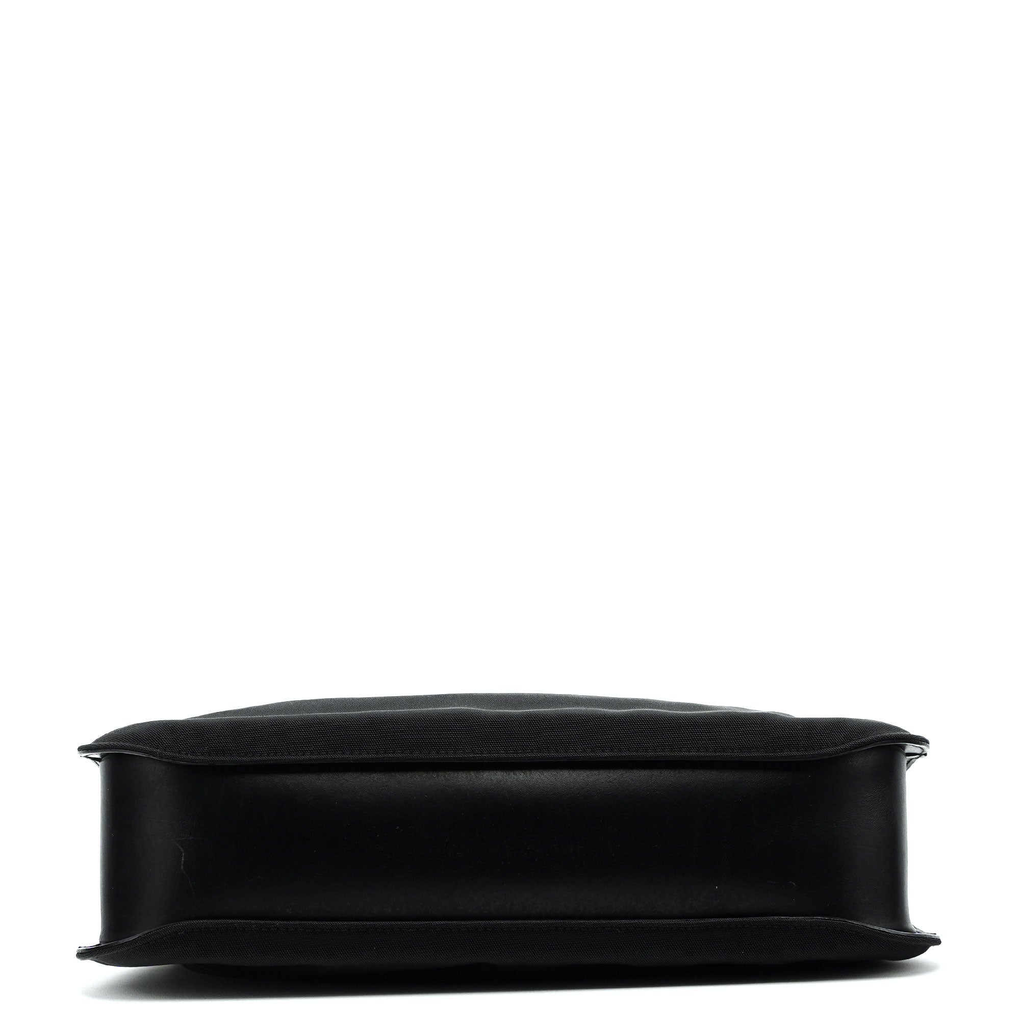 Black Canvas Hobo Shoulder Bag