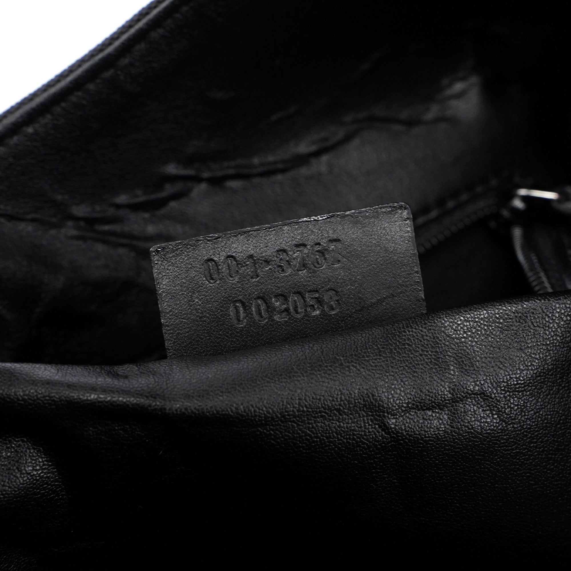 Black Canvas Hobo Shoulder Bag
