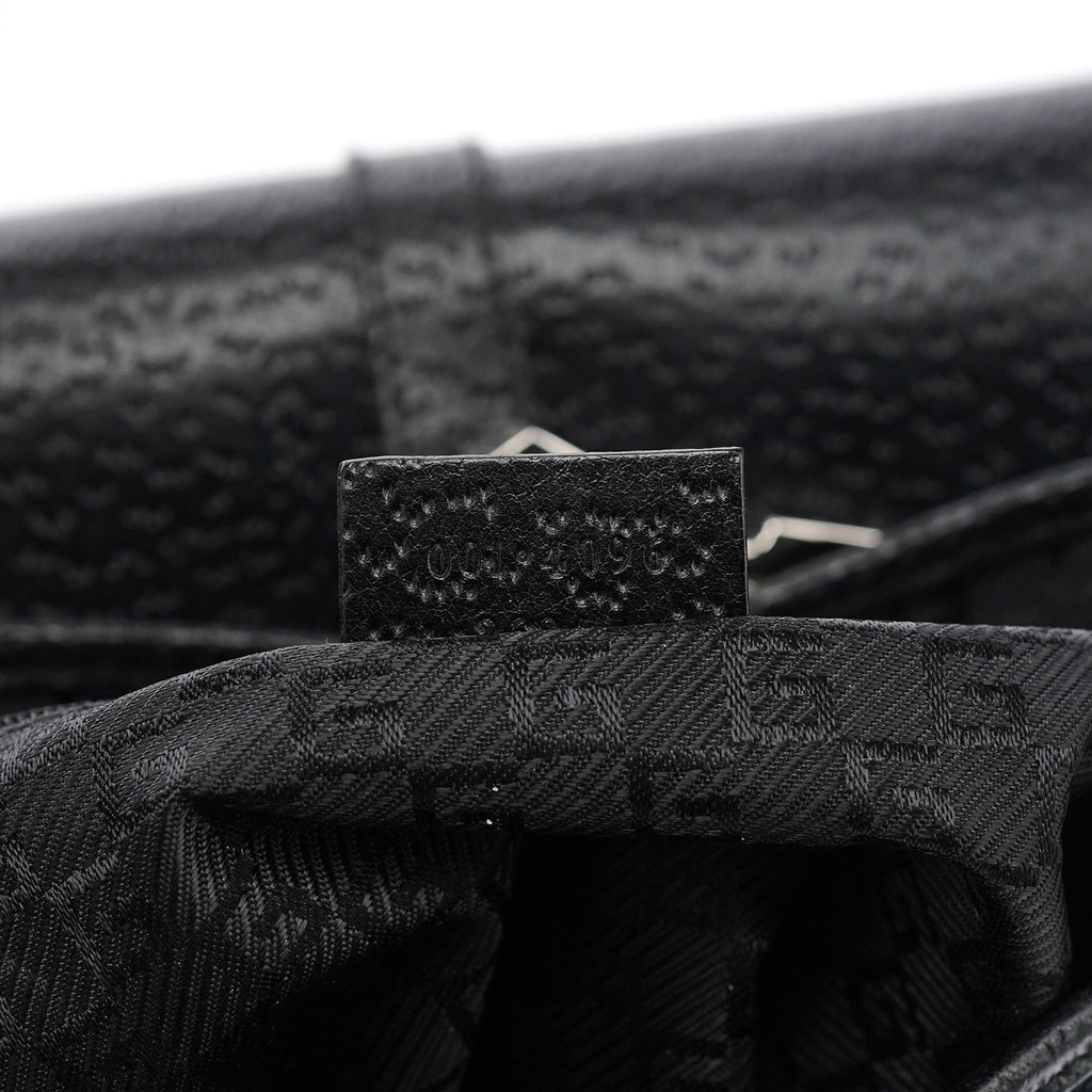 Black Canvas Jackie Bamboo Shoulder Bag