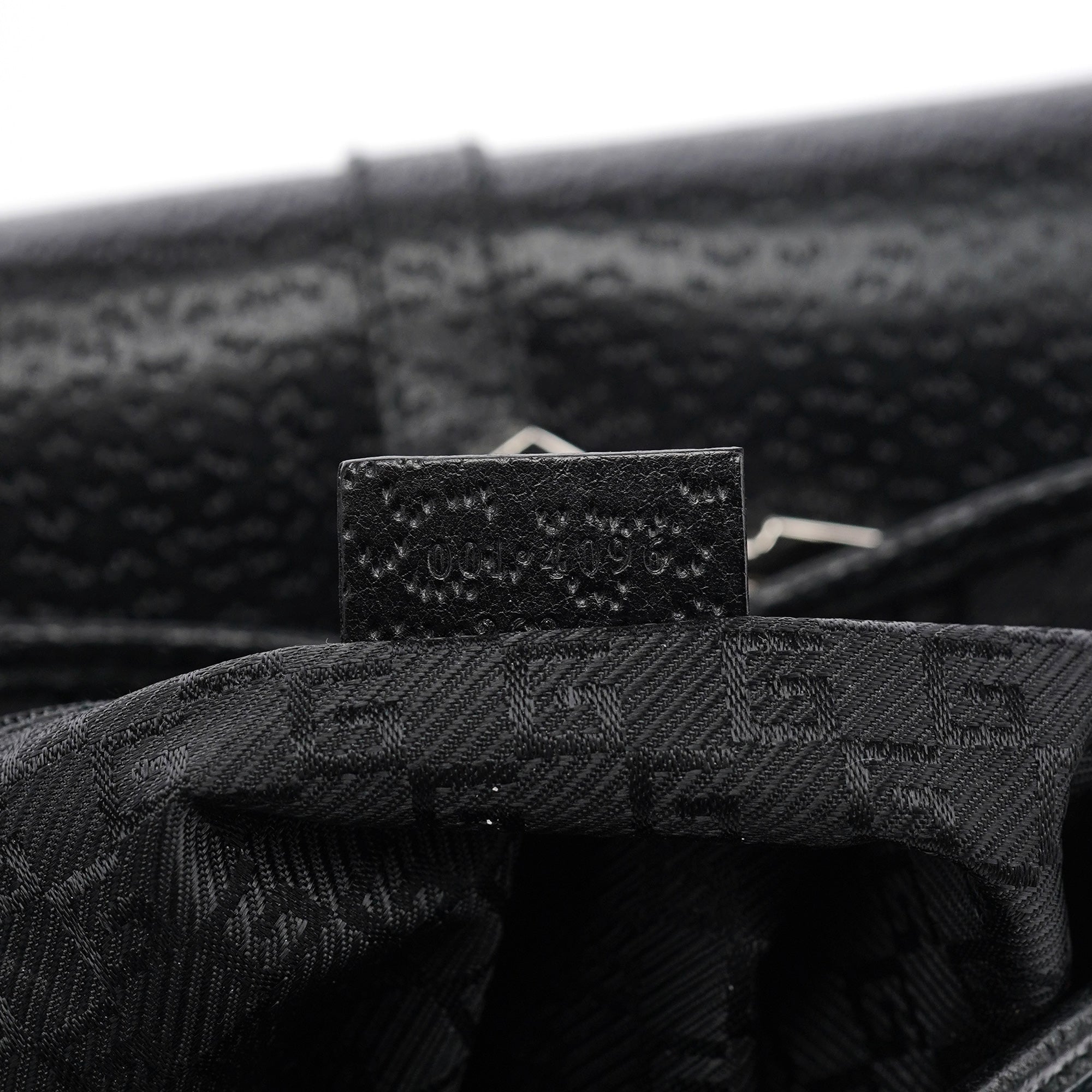 Black Canvas Jackie Bamboo Shoulder Bag