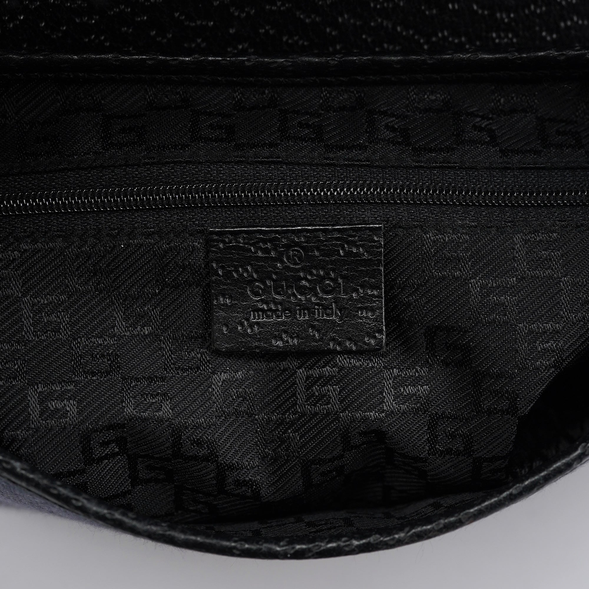 Black Canvas Jackie Bamboo Shoulder Bag