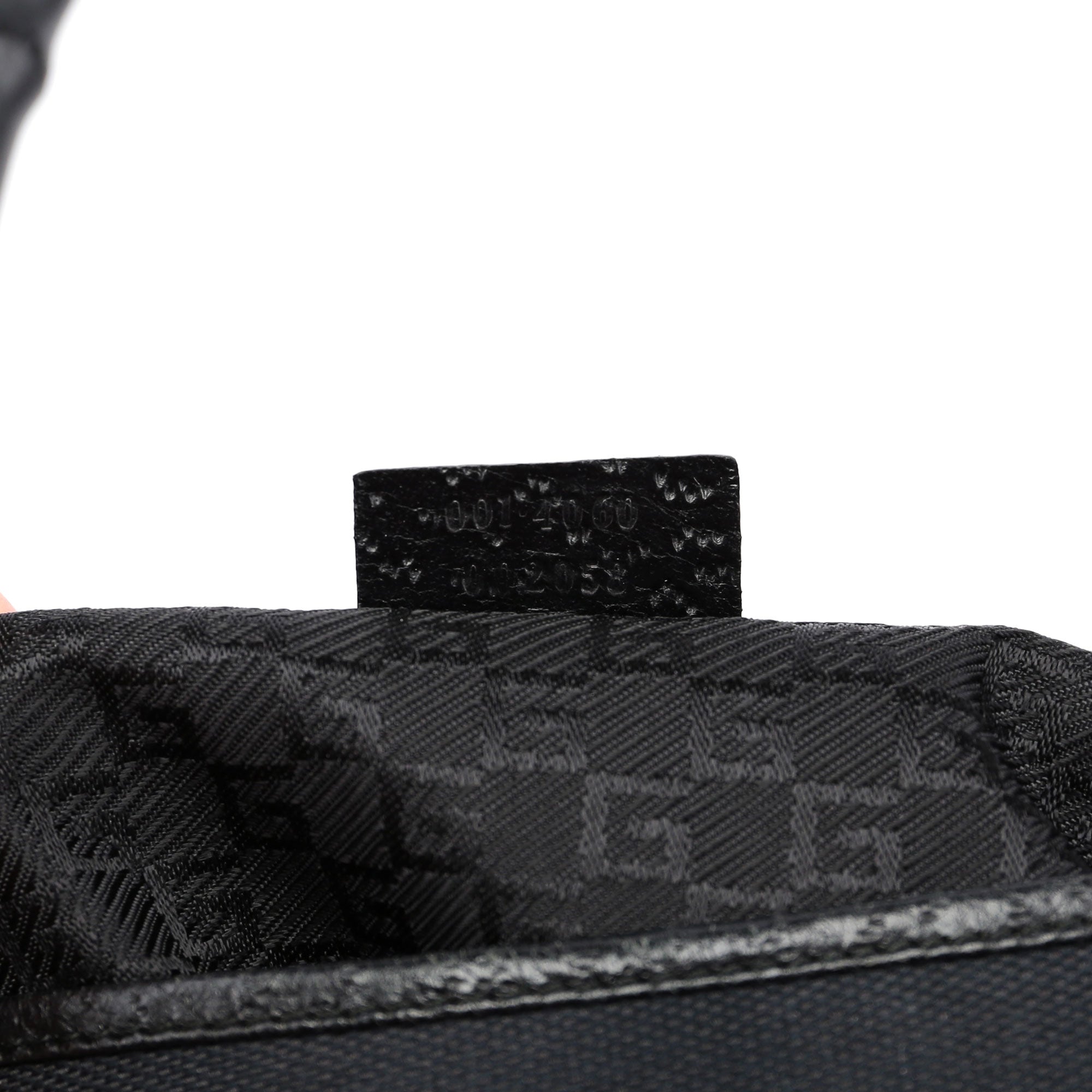 Black Canvas Jackie Bamboo Shoulder Bag