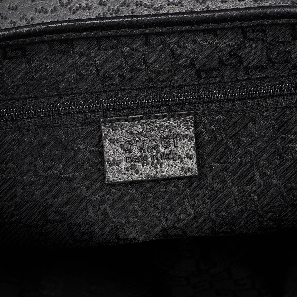 Black Canvas Jackie Bamboo Shoulder Bag