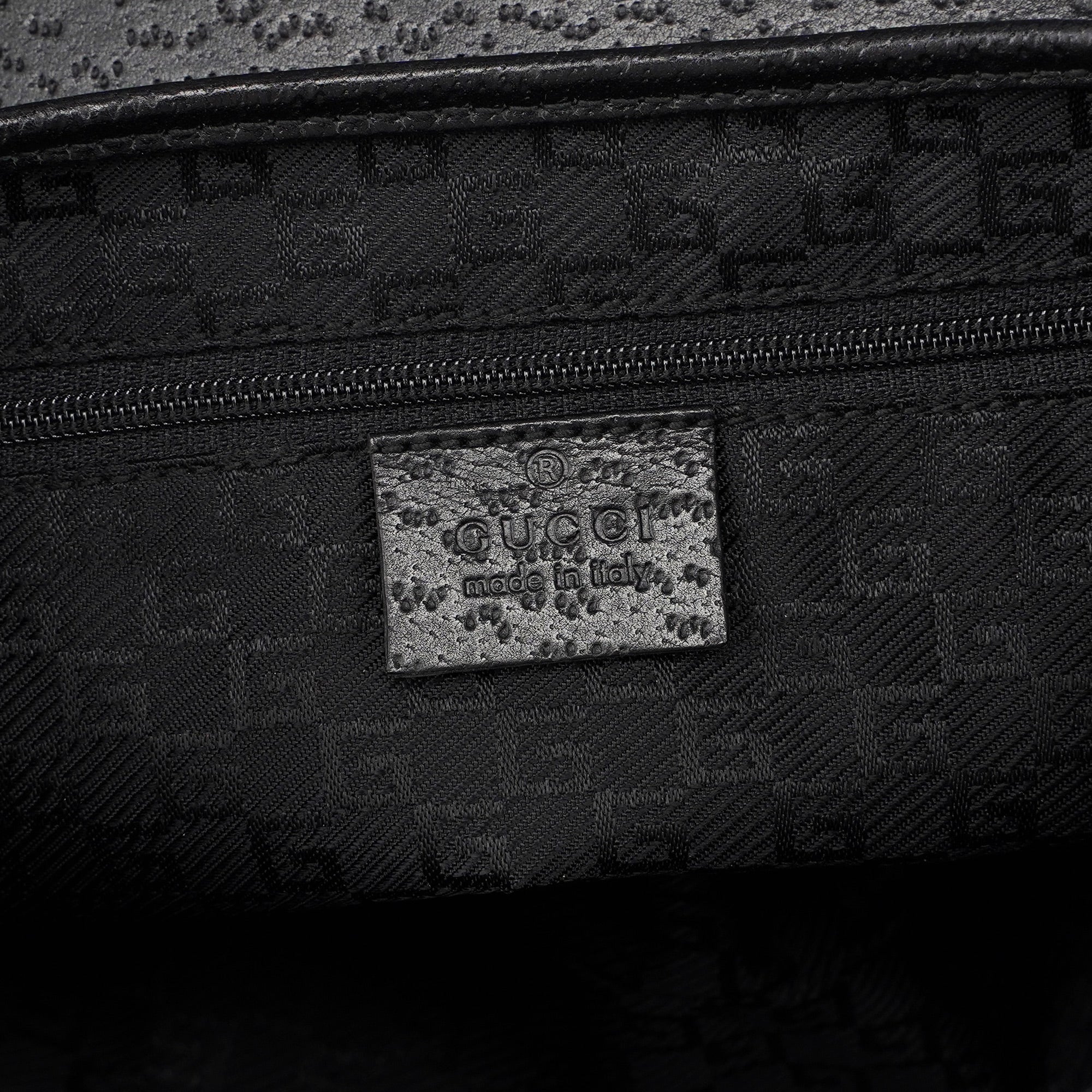 Black Canvas Jackie Bamboo Shoulder Bag