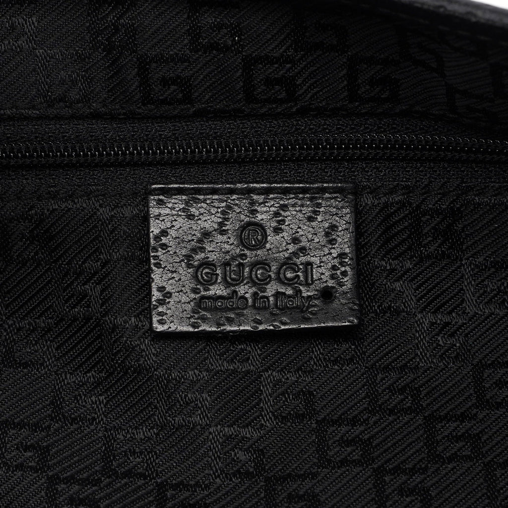 Black Canvas Jackie Bamboo Shoulder Bag