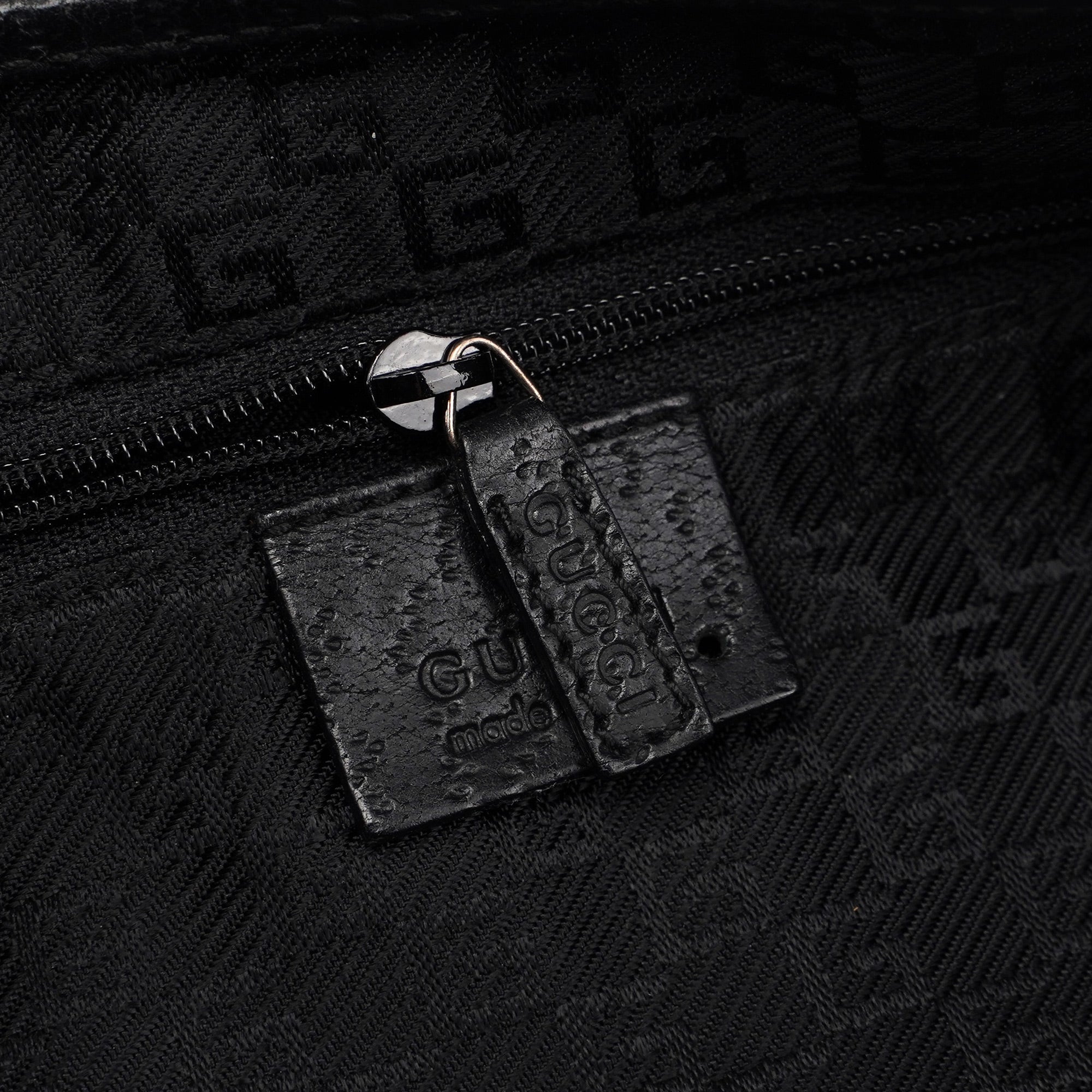 Black Canvas Jackie Bamboo Shoulder Bag
