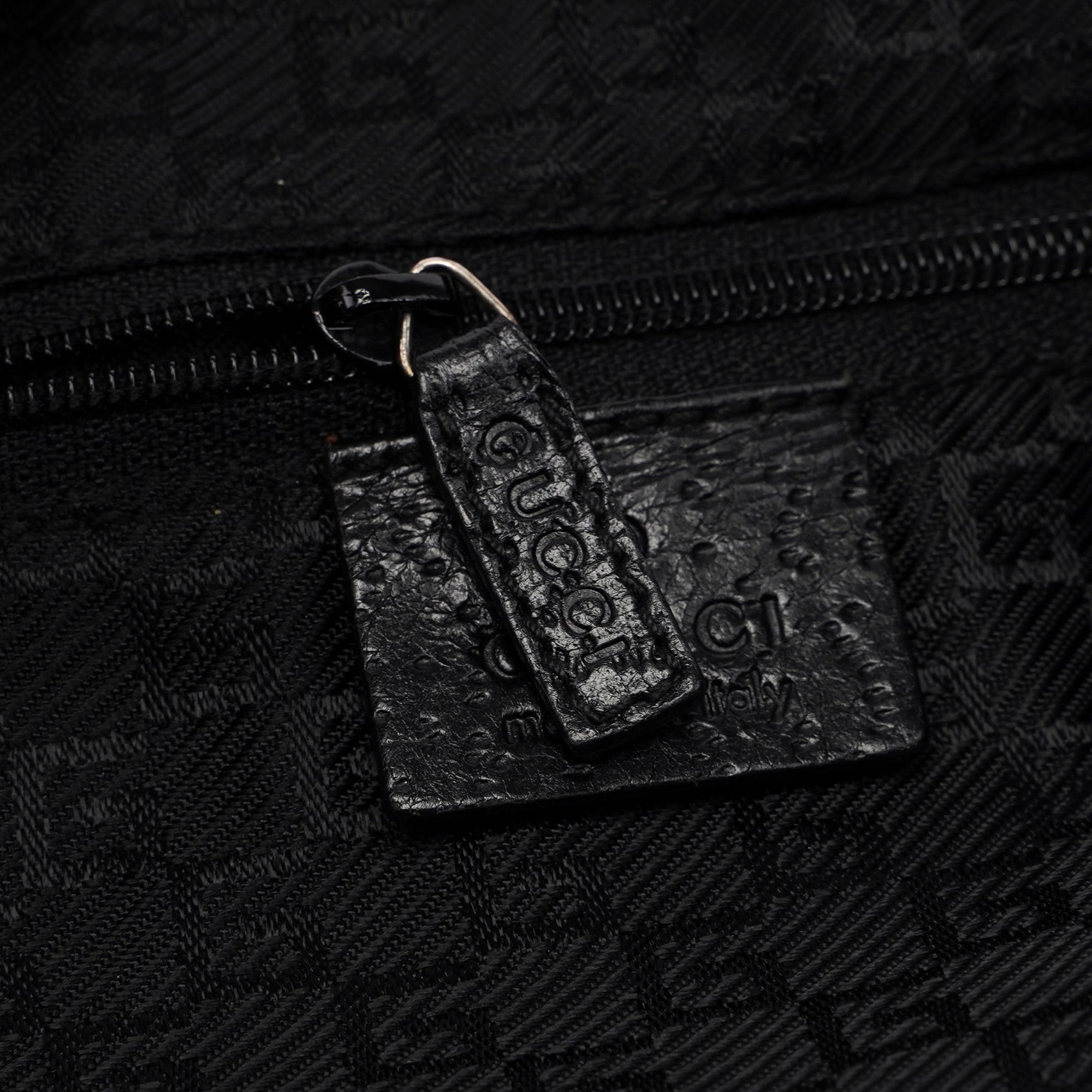 Black Canvas Jackie Bamboo Shoulder Bag