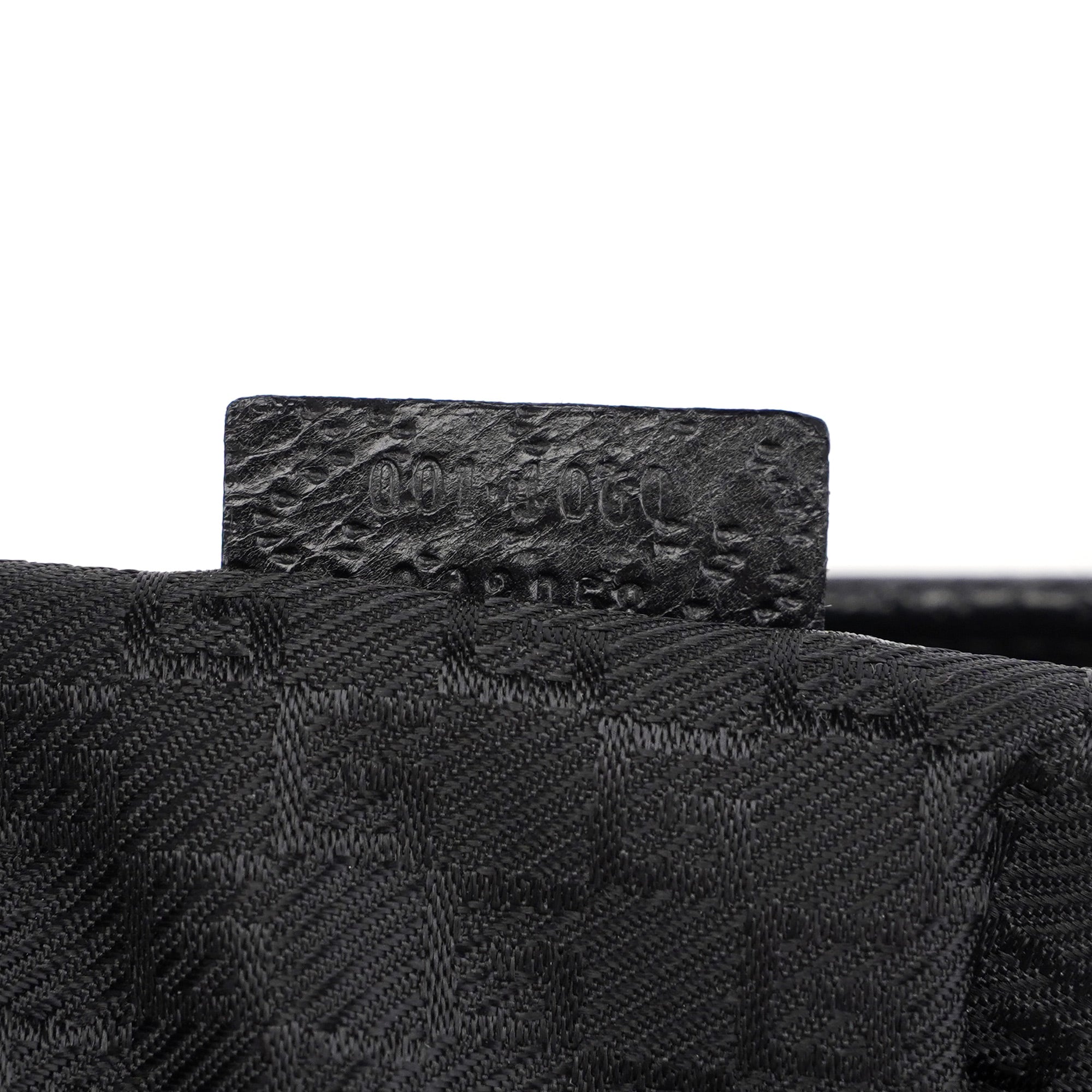 Black Canvas Jackie Bamboo Shoulder Bag