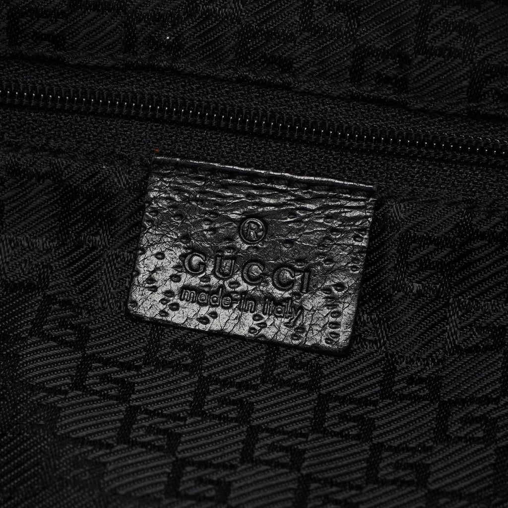 Black Canvas Jackie Bamboo Shoulder Bag