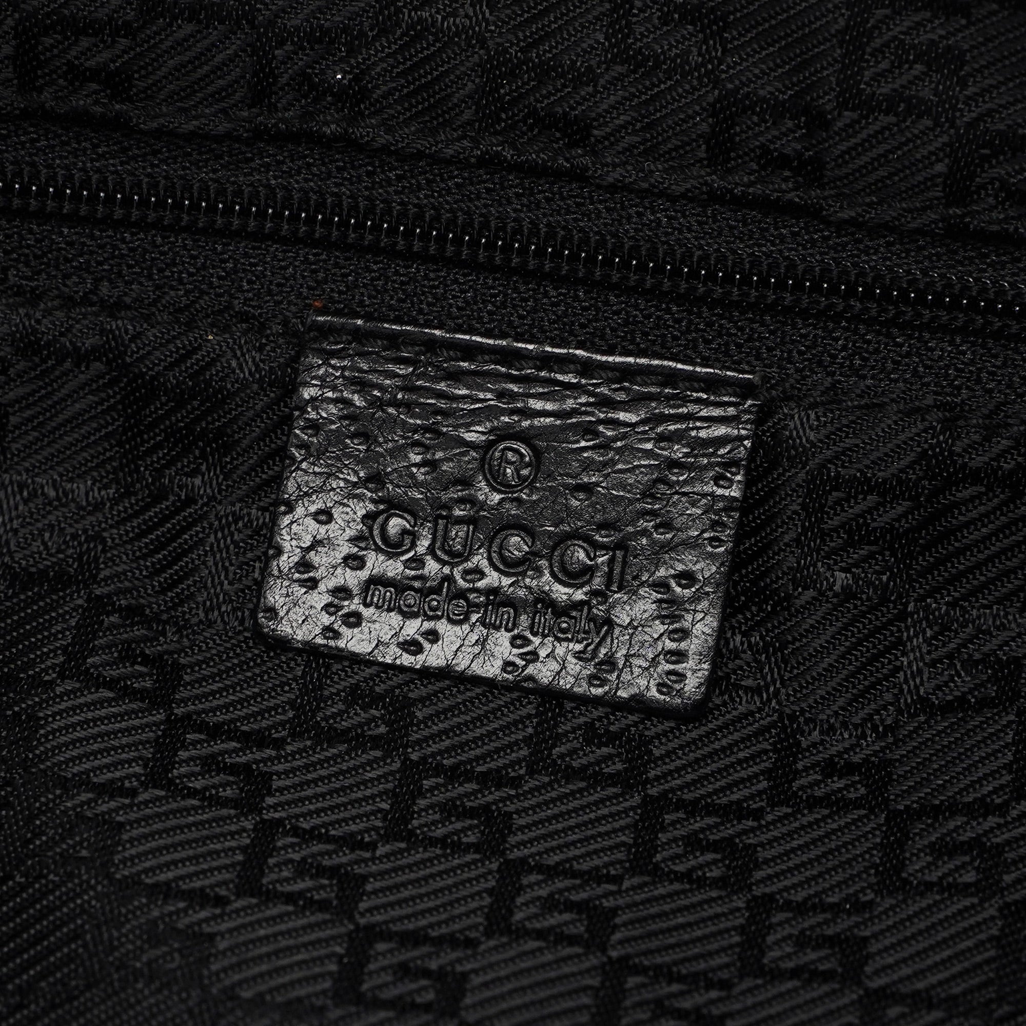 Black Canvas Jackie Bamboo Shoulder Bag