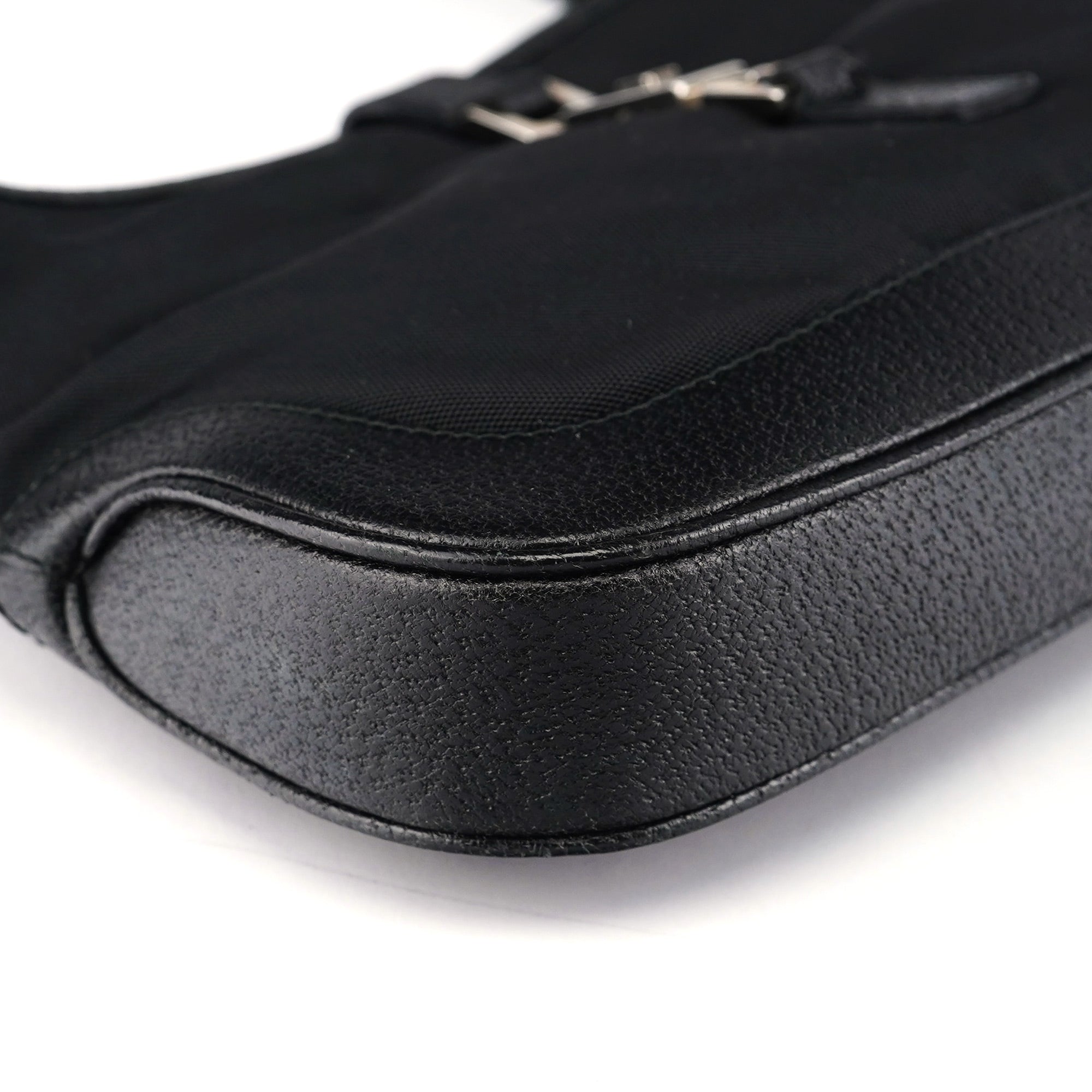 Black Canvas Jackie Shoulder Bag