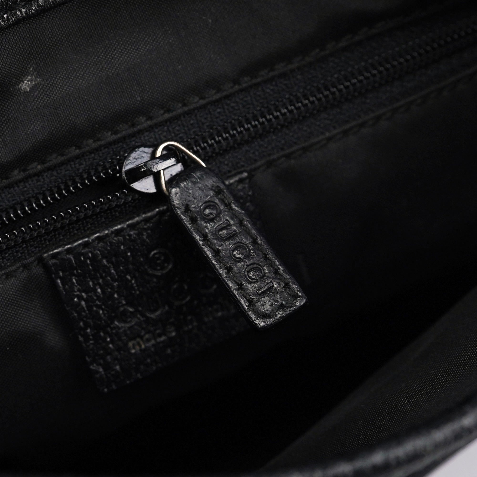 Black Canvas Jackie Shoulder Bag