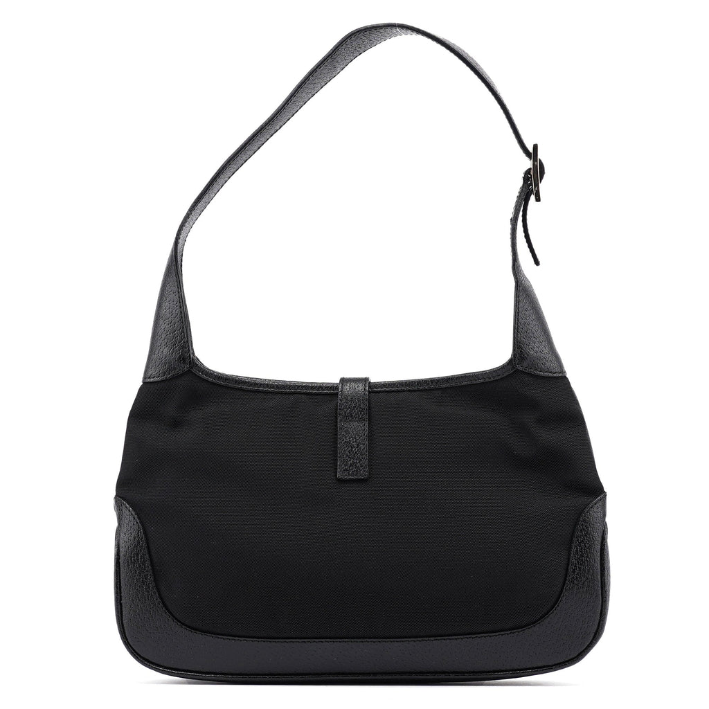 Black Canvas Jackie Shoulder Bag