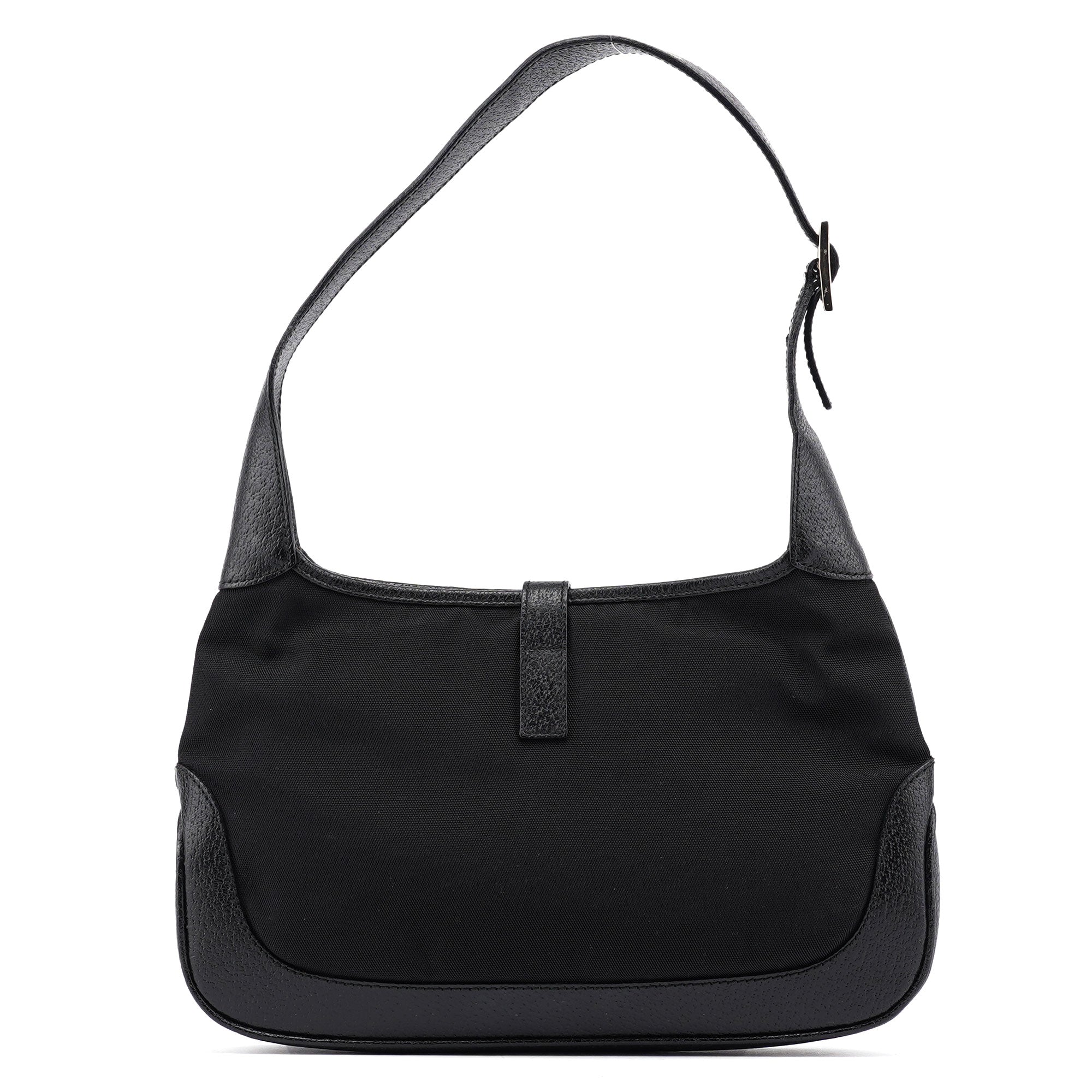 Black Canvas Jackie Shoulder Bag