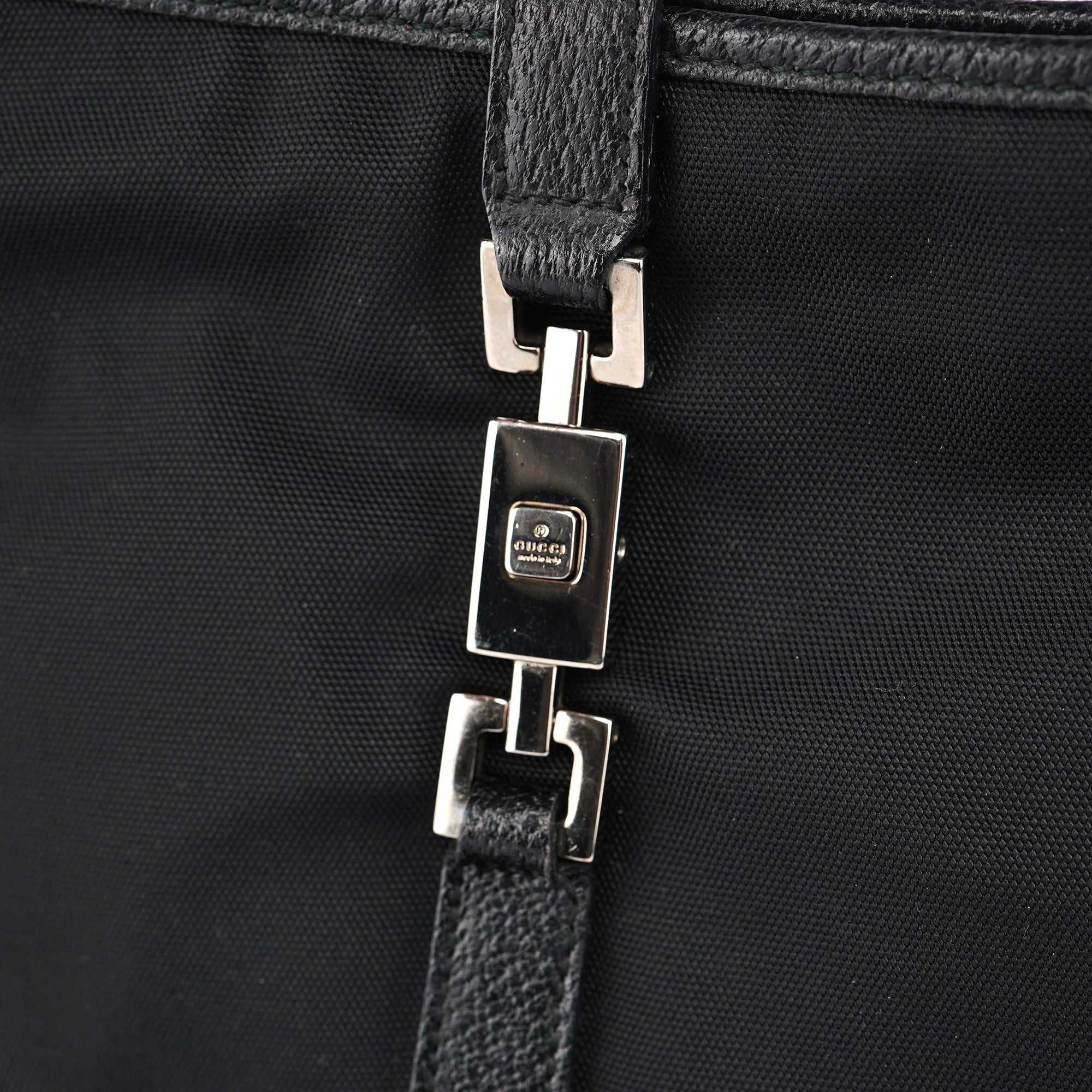 Black Canvas Jackie Shoulder Bag