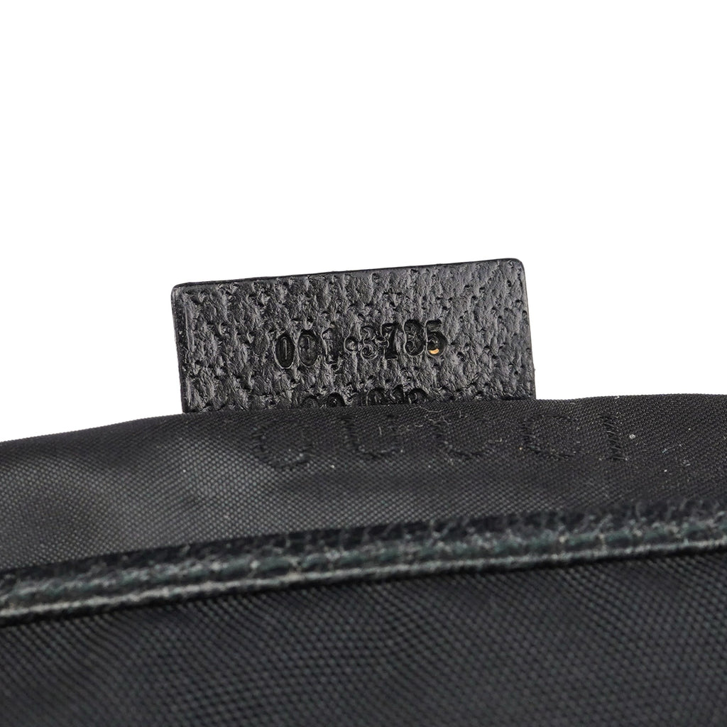 Black Canvas Jackie Shoulder Bag