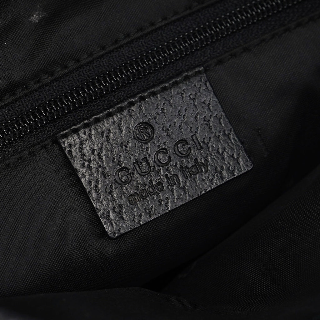 Black Canvas Jackie Shoulder Bag