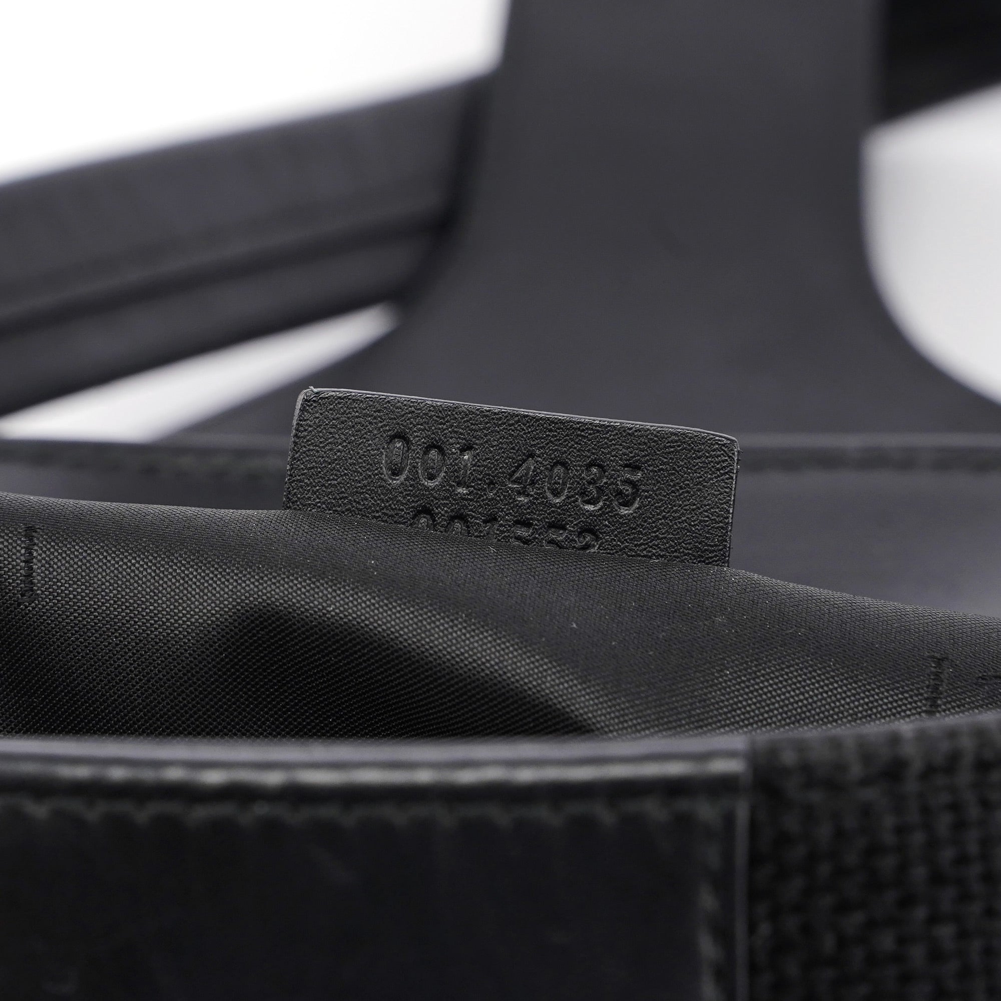 Black Canvas Leather Shoulder Bag