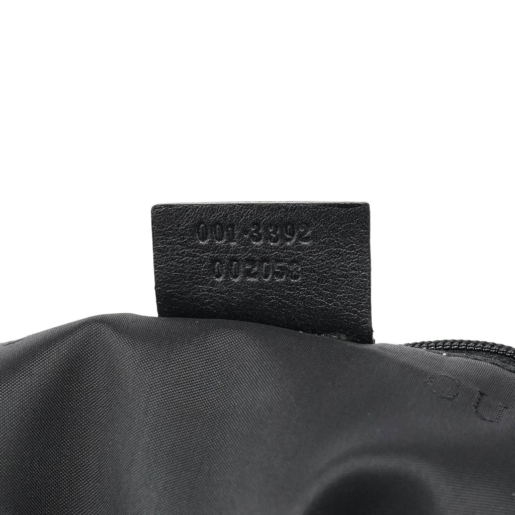 Black Canvas Rubber Shoulder Bag