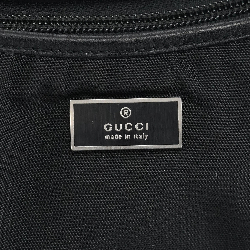 Black Canvas Rubber Shoulder Bag