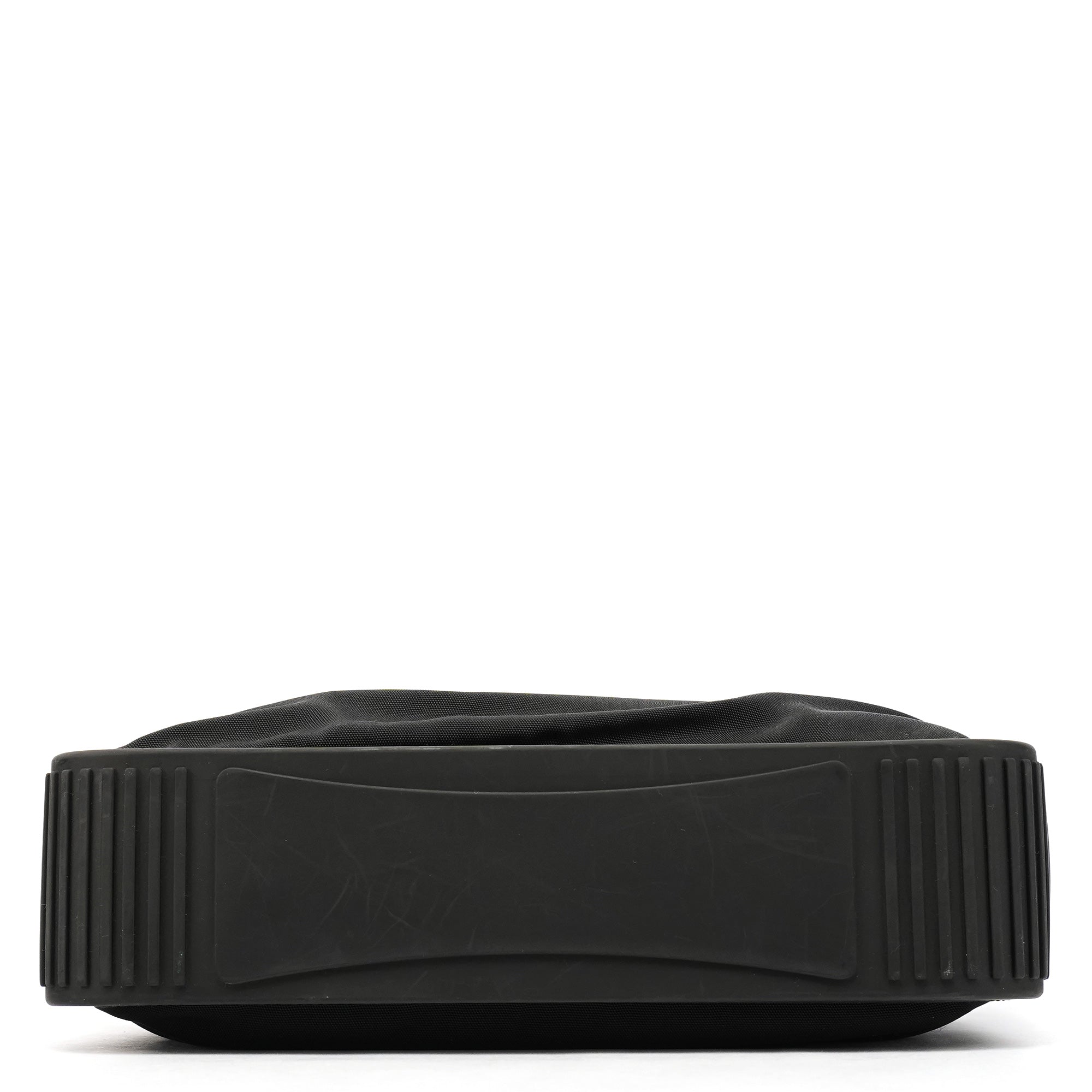 Black Canvas Rubber Shoulder Bag