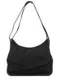 Black Canvas Rubber Shoulder Bag