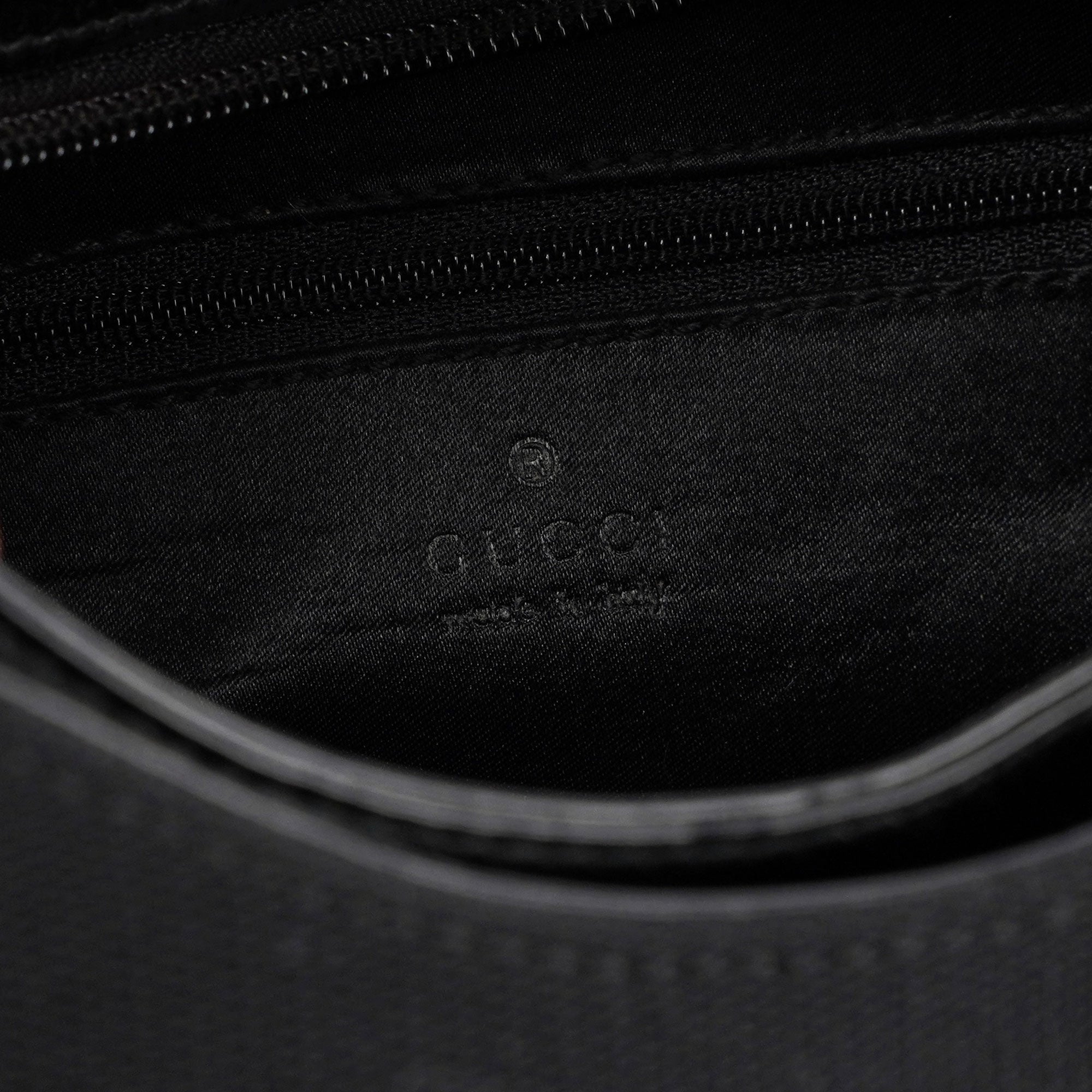 Black Canvas Silver Handle Shoulder Bag