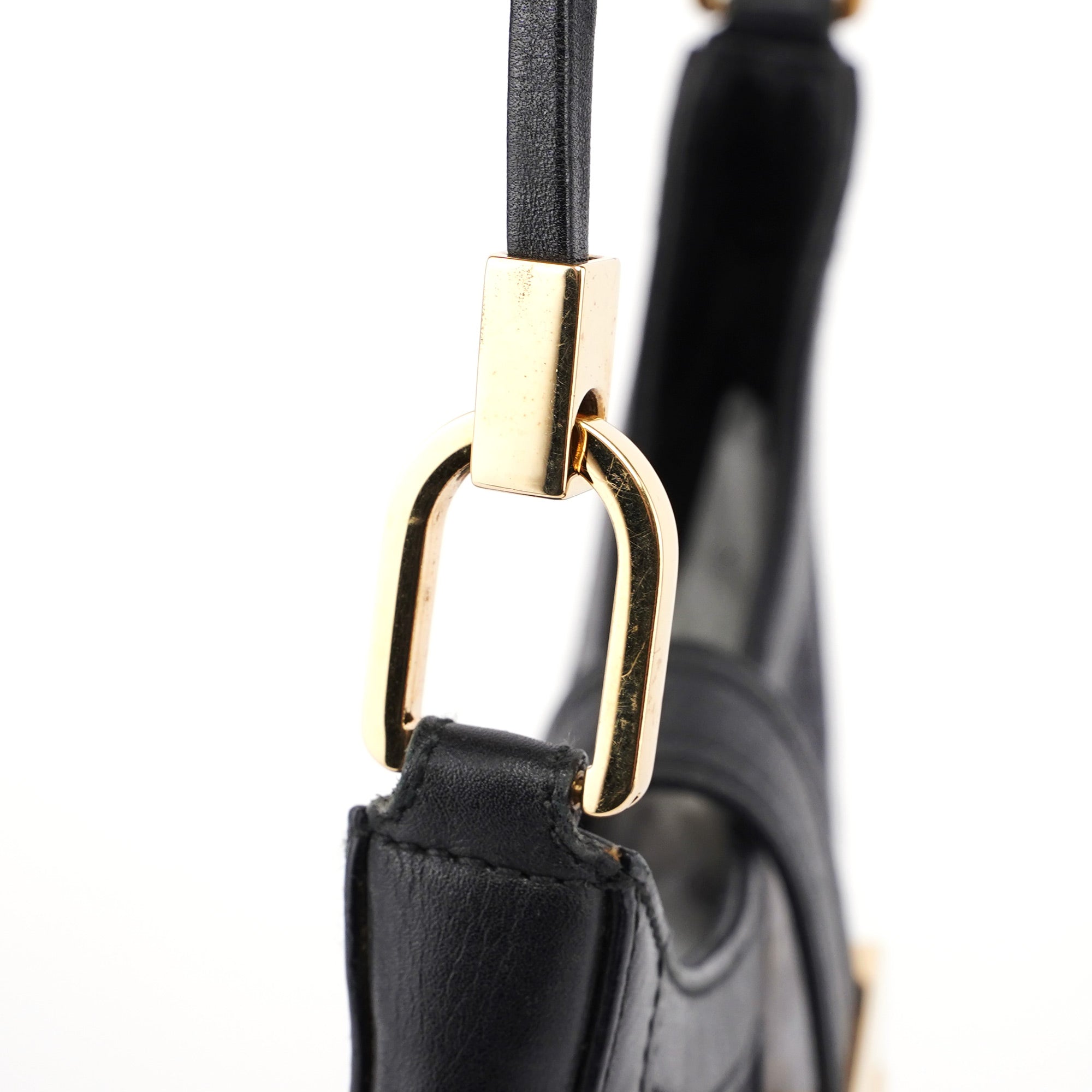 Black Canvas Square G Shoulder Bag