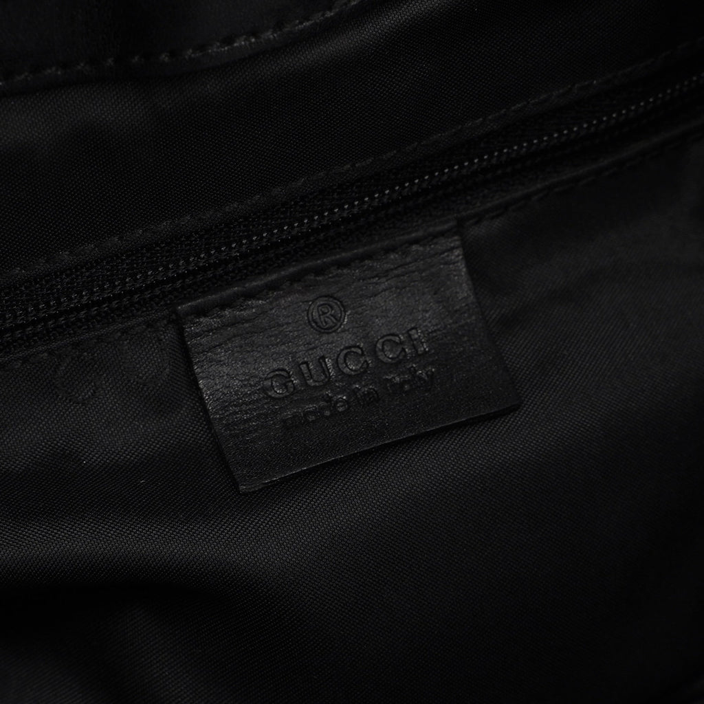 Black Canvas Square G Shoulder Bag